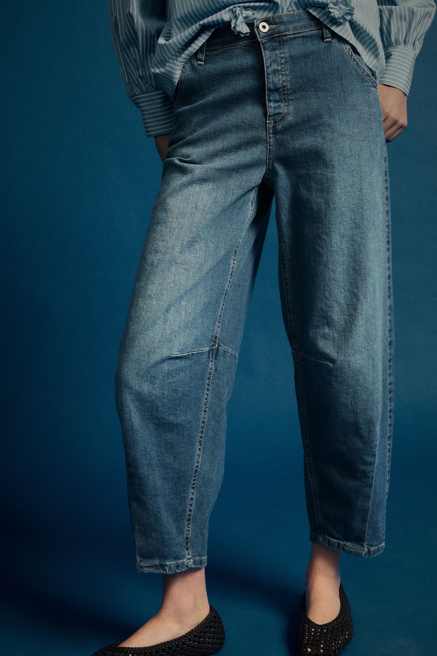 Baloon Cut Wide Leg Jeans Please
