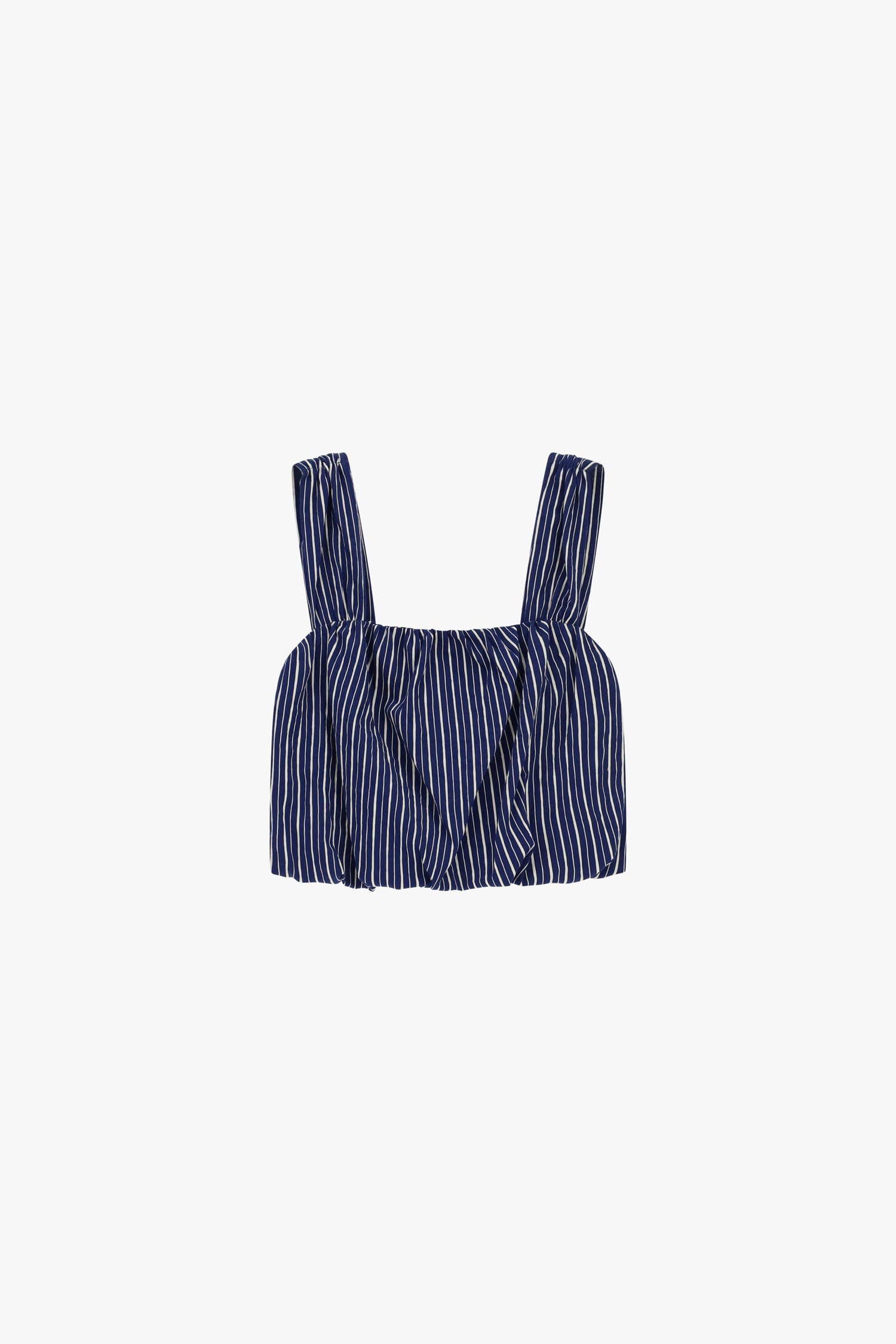 Cropped Striped Top with Wide Straps Please