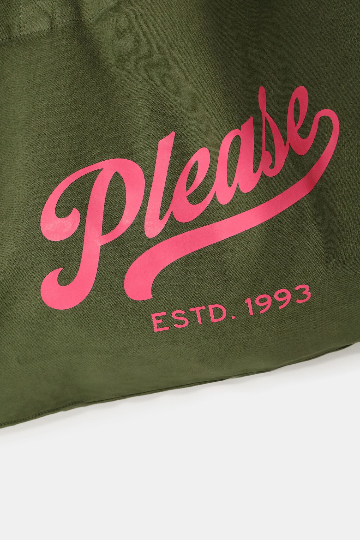 Borsa Shopper Ampia Con Stampa Frontale Please