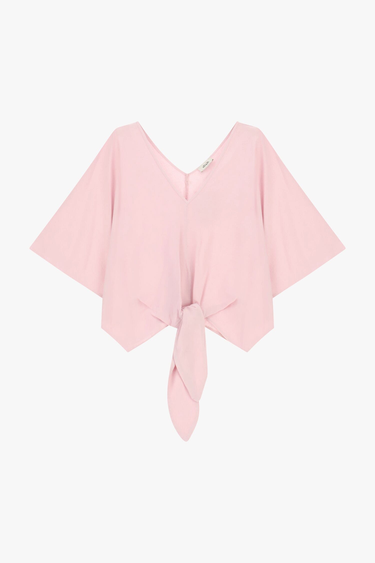 Short Blouse With Front Knot And Wide Sleeves Dixie