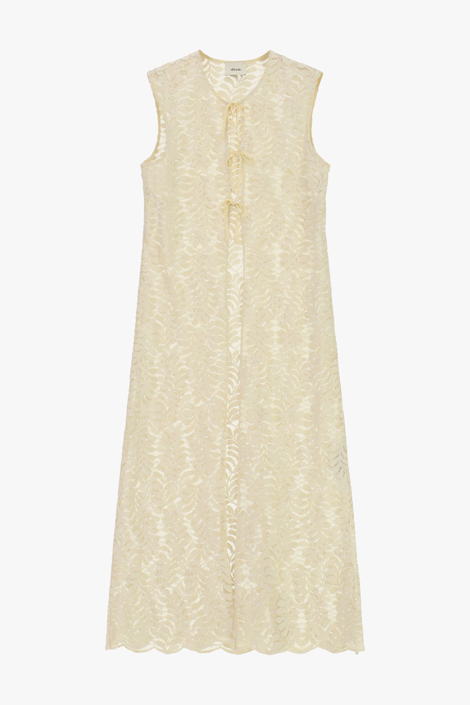 Gilet long perforé sans manches avec laçage Dixie