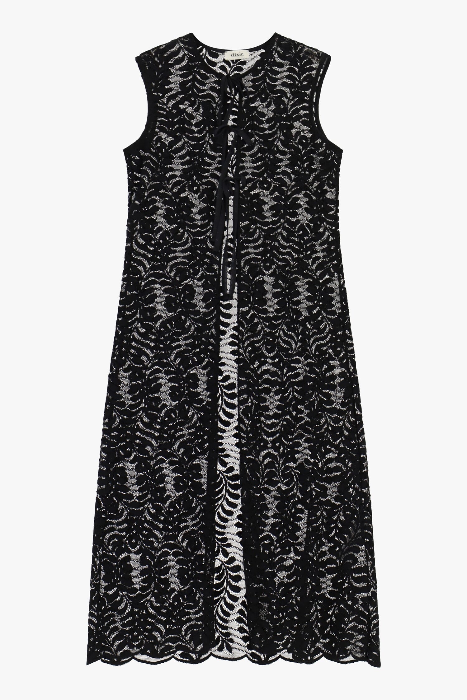 Gilet long perforé sans manches avec laçage Dixie