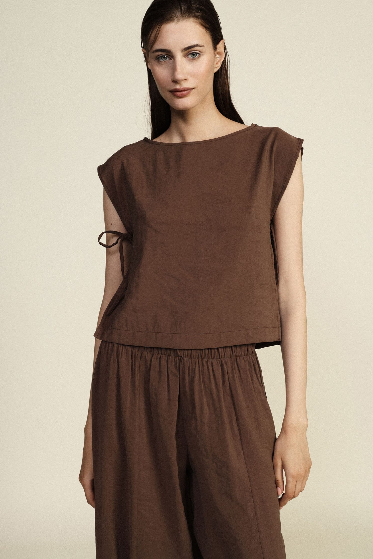 Dixie Short Top With Adjustable Side Ties