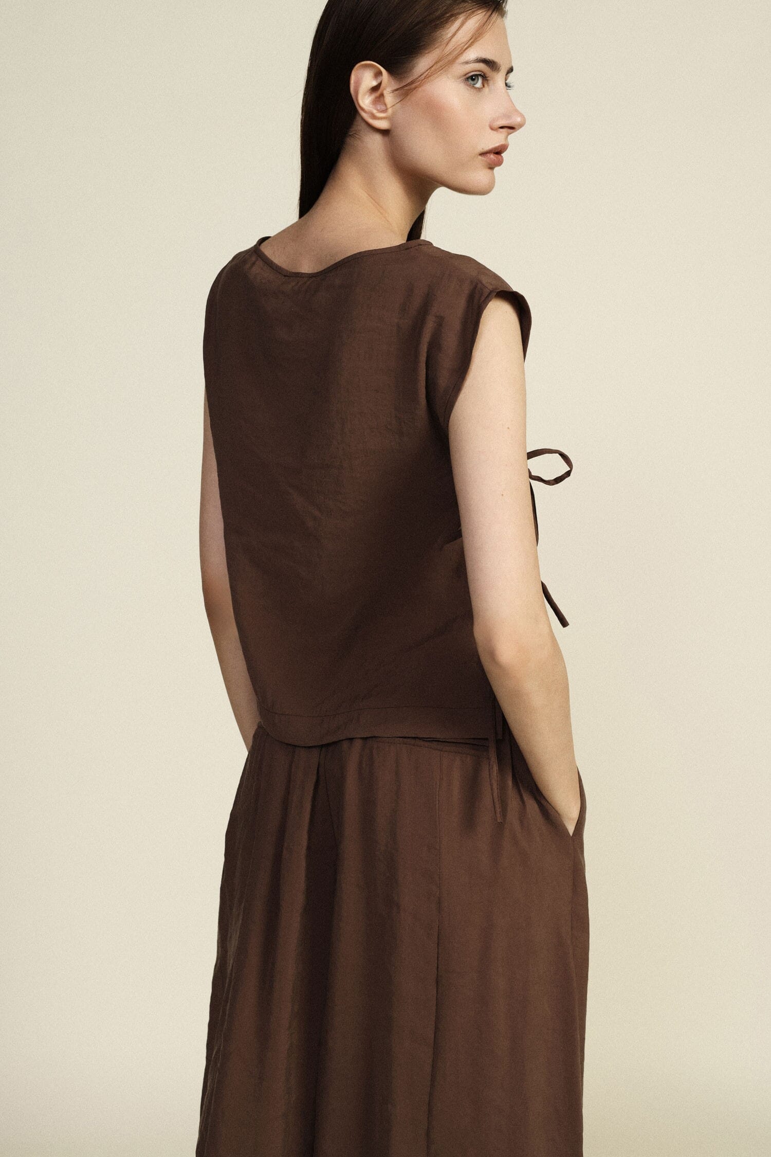 Dixie Short Top With Adjustable Side Ties