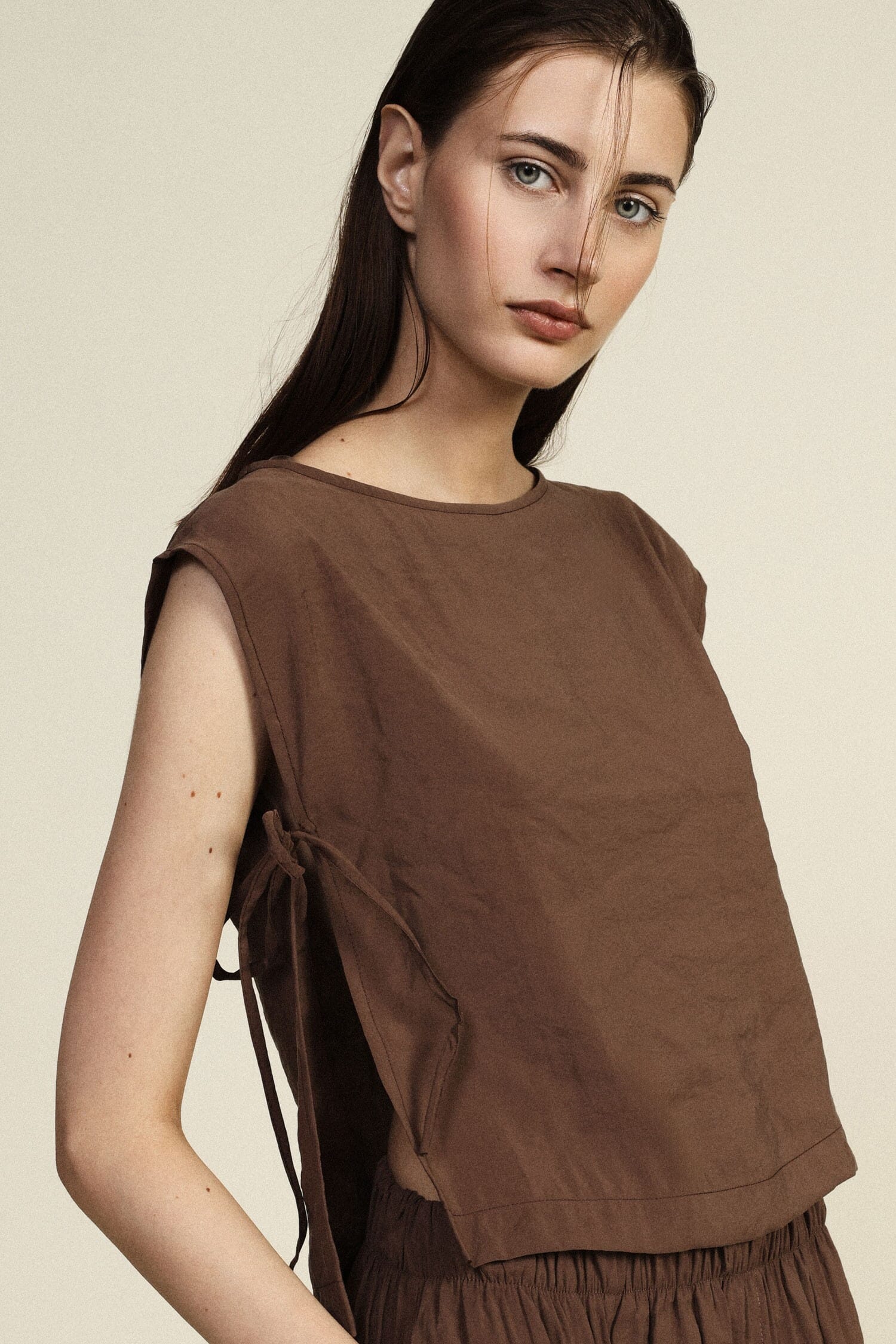 Dixie Short Top With Adjustable Side Ties