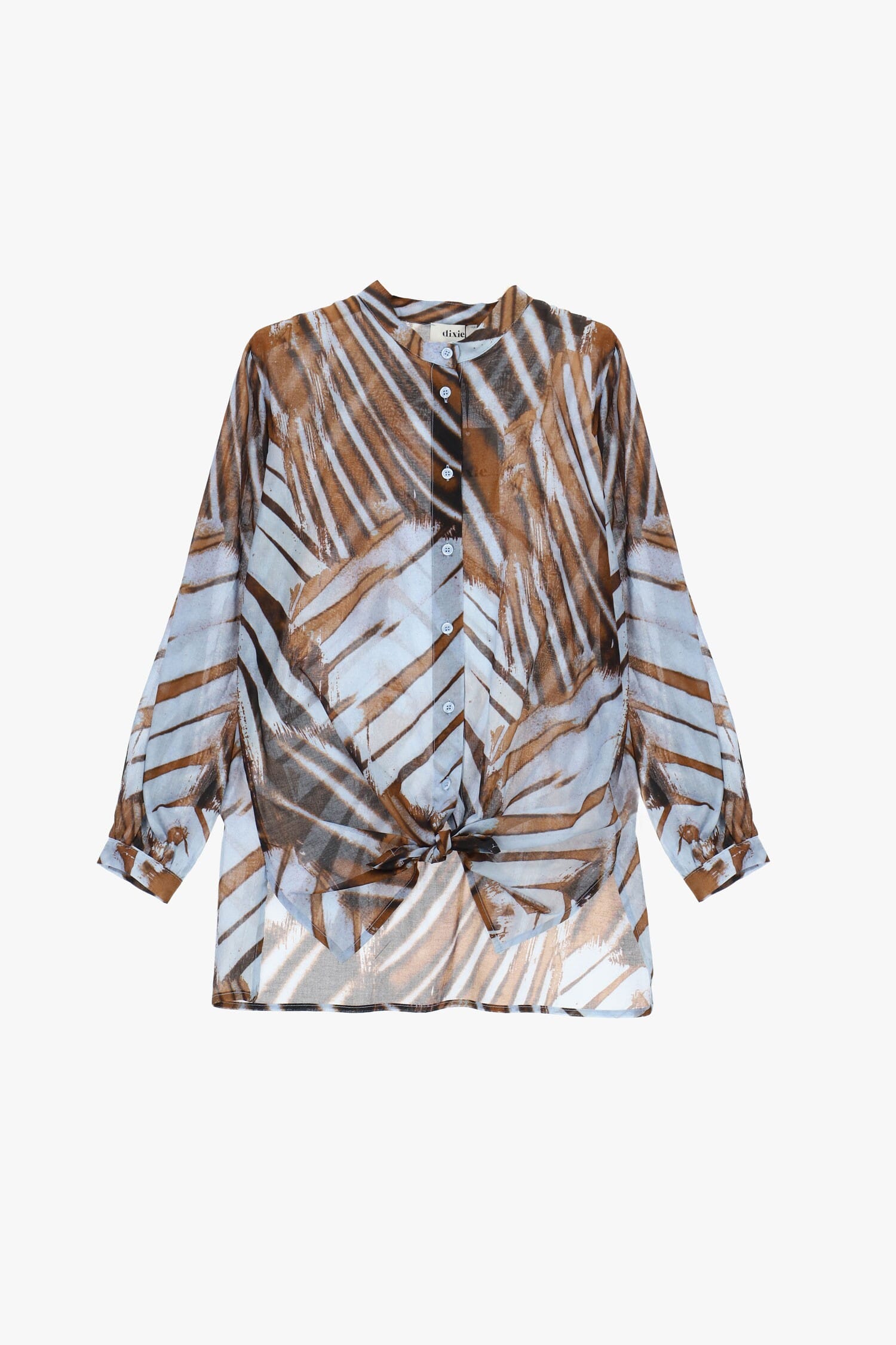 Fantasy Shirt With Front Knot And Mandarin Neck Dixie