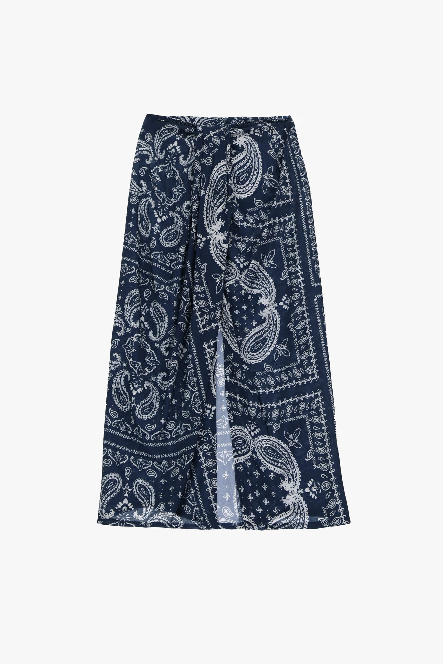 Long Skirt With Paisley Print And Dixie Front Opening