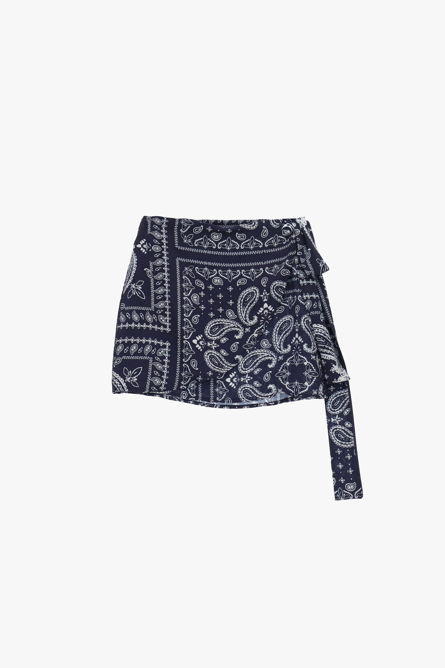 Dixie Bandana Pattern Short Skirt With Side Knot