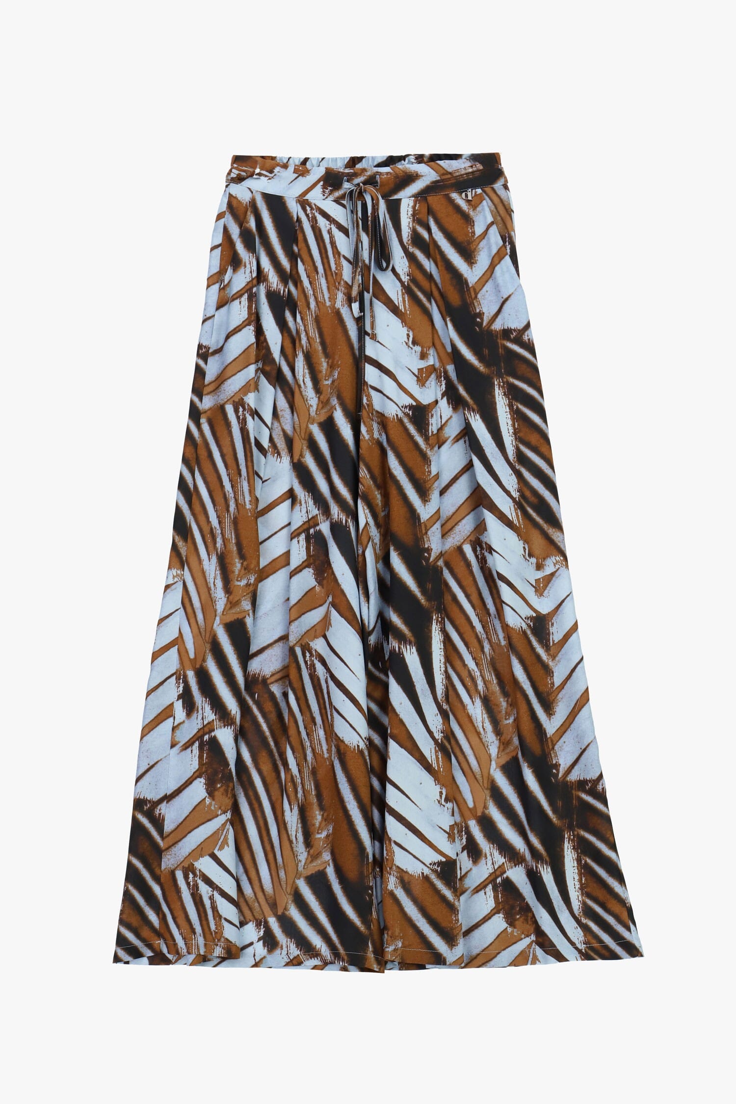 Graphic Print Palace Trousers With Adjustable Waist Dixie