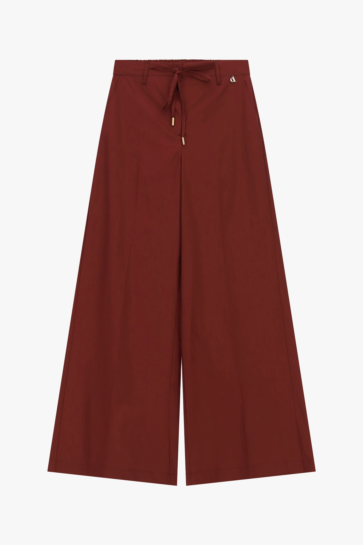 Palazzo Trousers With Drawstring Waist And Metallic Detailing Dixie