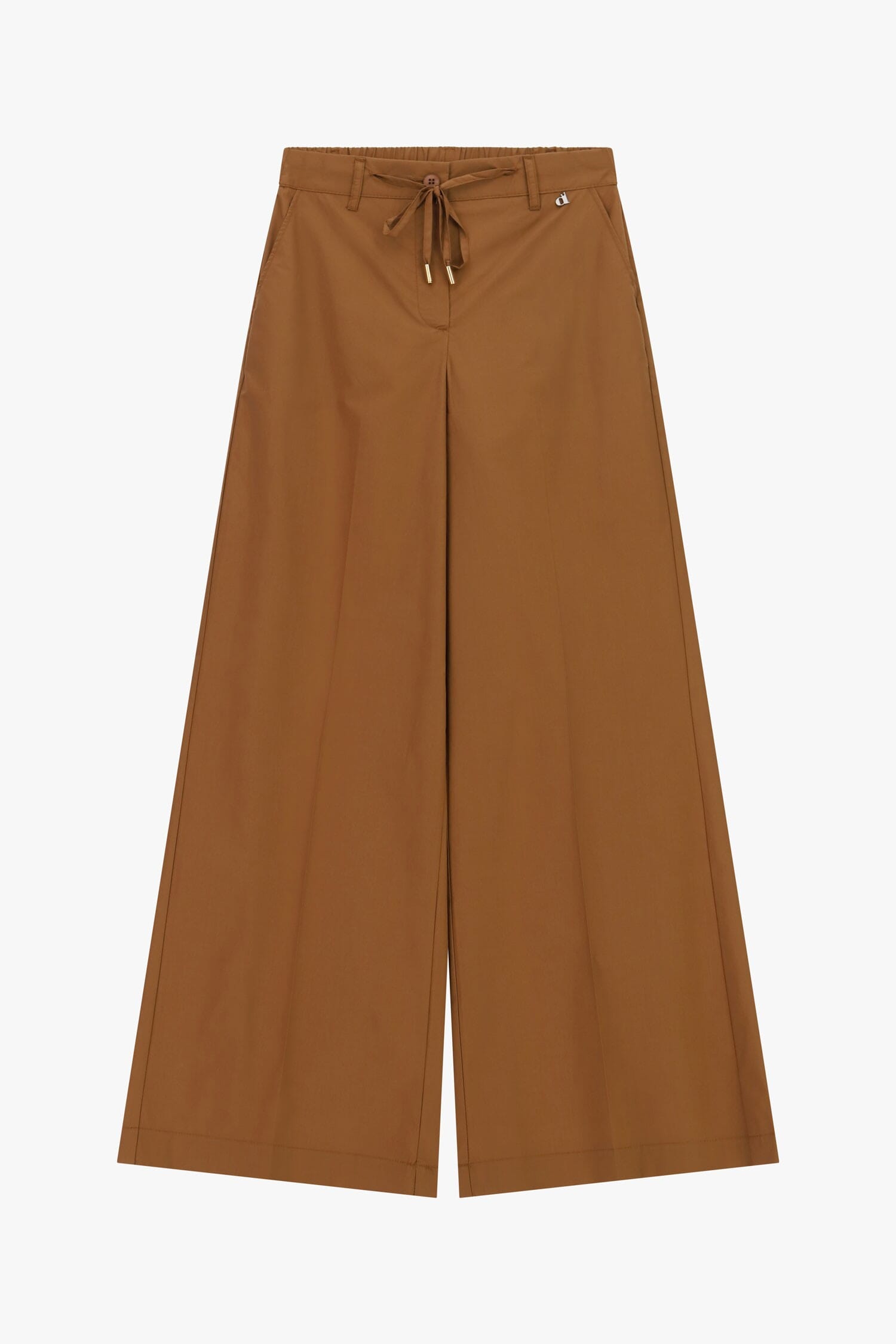 Palazzo Trousers With Drawstring Waist And Metallic Detailing Dixie
