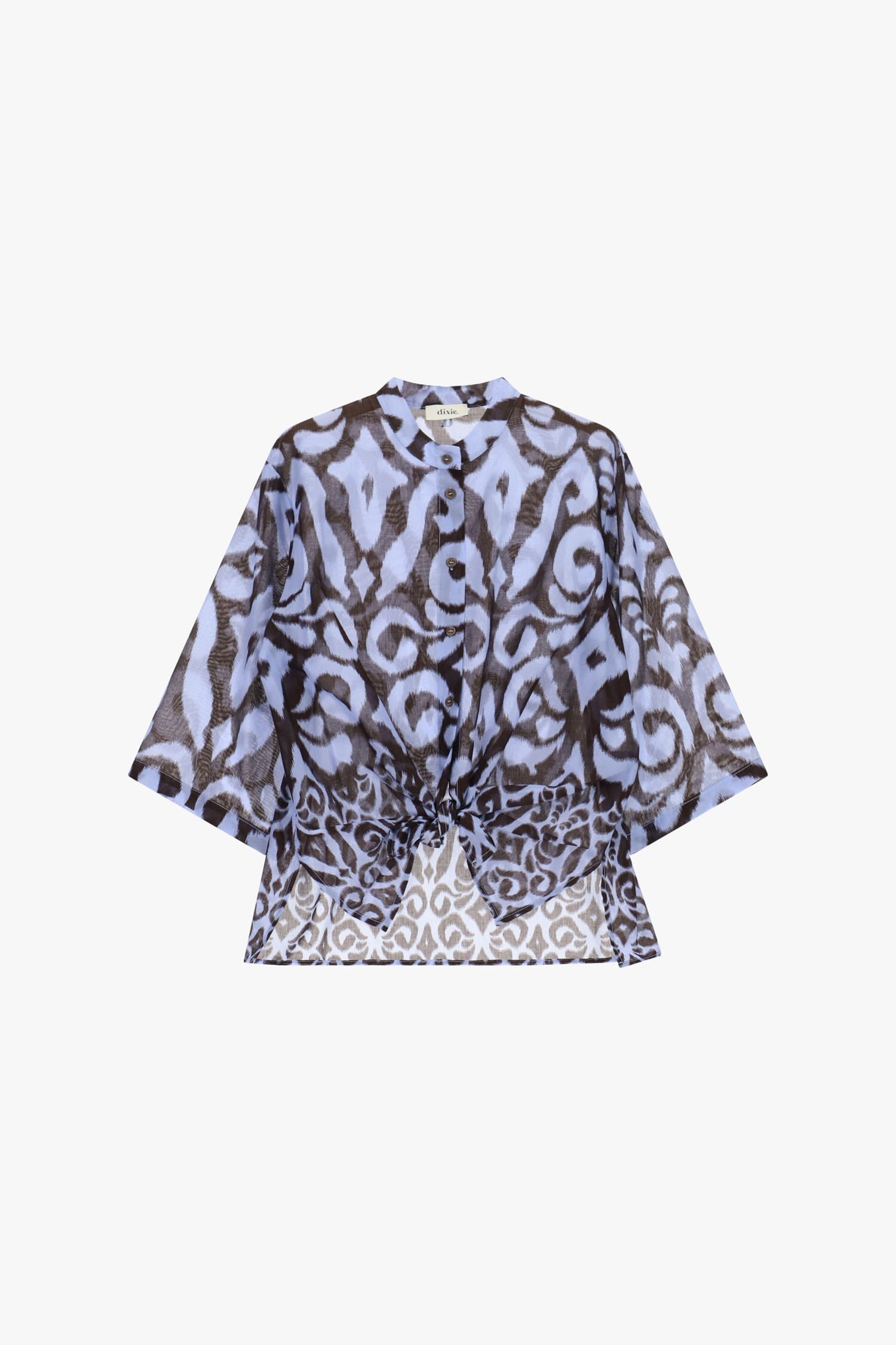 Camicia Fantasia Con Nodo Frontale E Maniche Ampie Dixie