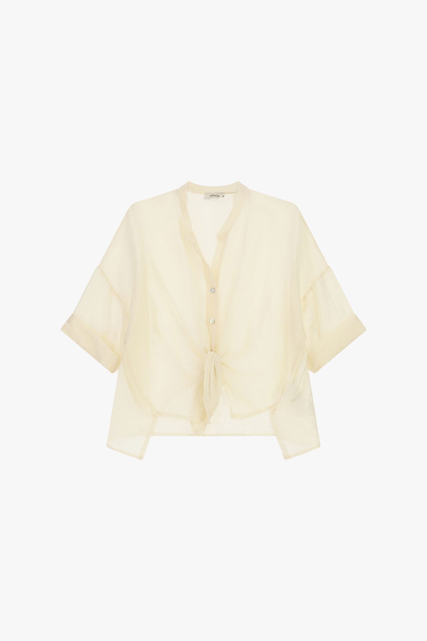 Chemise à nœud large sur le devant et à manches courtes Dixie