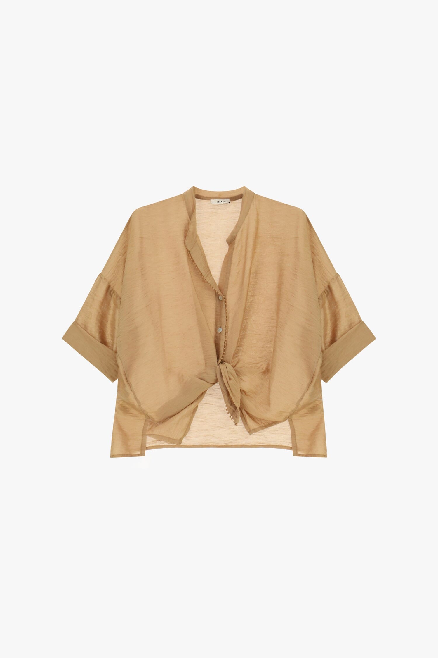 Chemise à nœud large sur le devant et à manches courtes Dixie