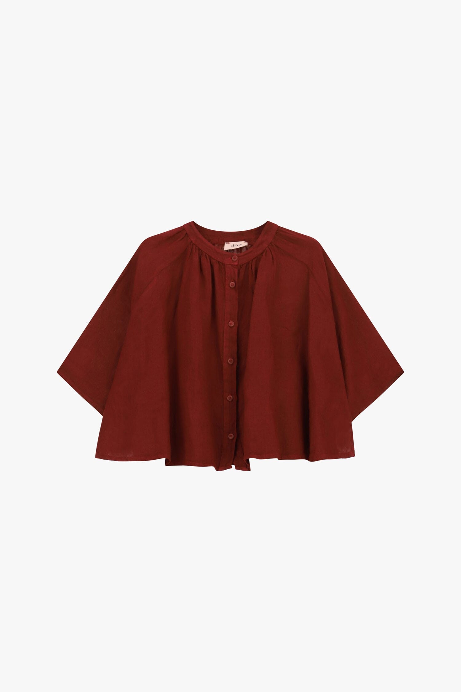 Camicia Ampia Con Maniche A Tre Quarti E Bottoni Dixie