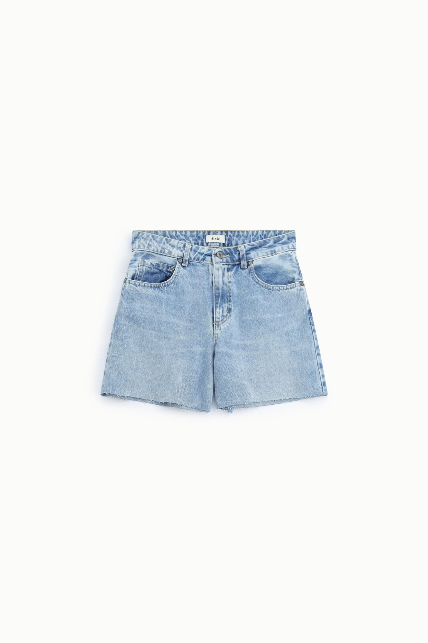 Short en denim à coupe régulière et fond effiloché Dixie