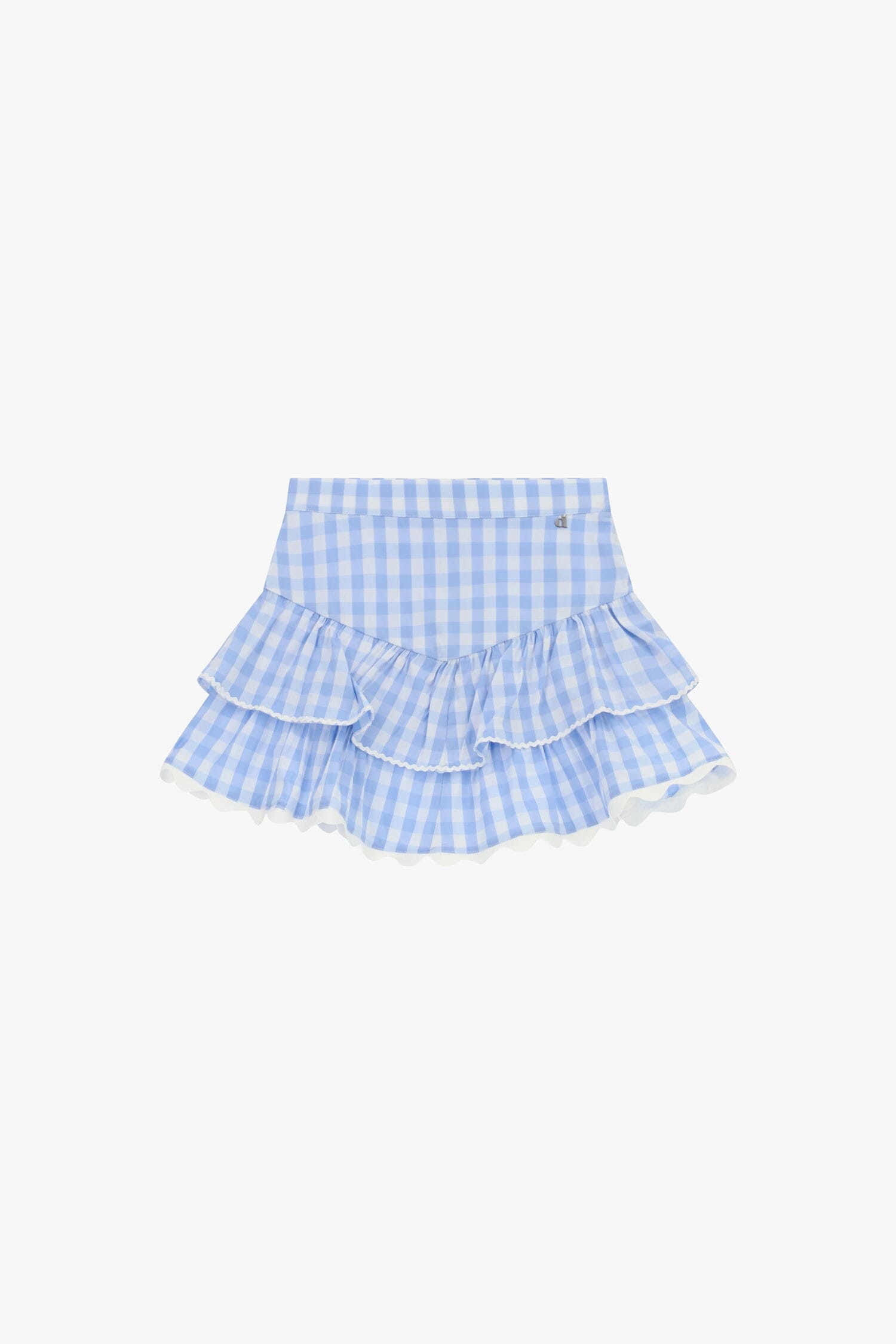 Dixie Curly Ruffle Check Short Skirt (jupe courte à carreaux)