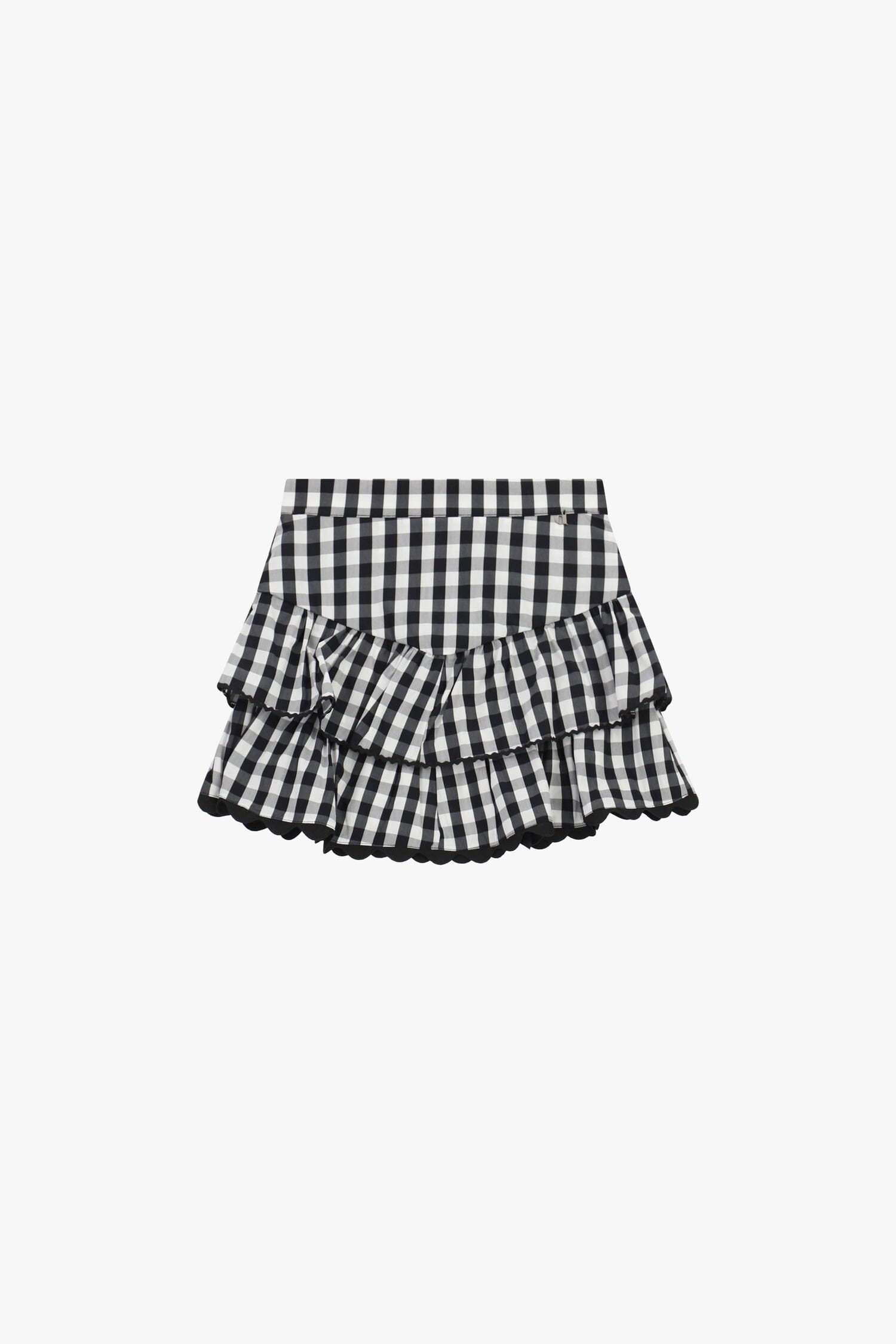 Dixie Curly Ruffle Check Short Skirt (jupe courte à carreaux)