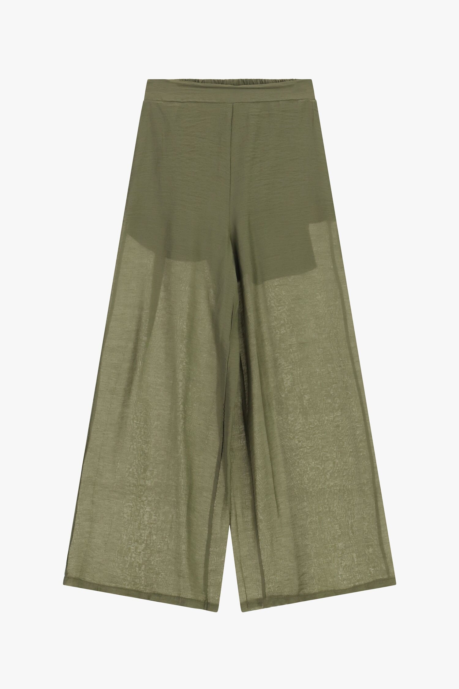 Pantalon large Palace avec taille élastique et Dixie transparent