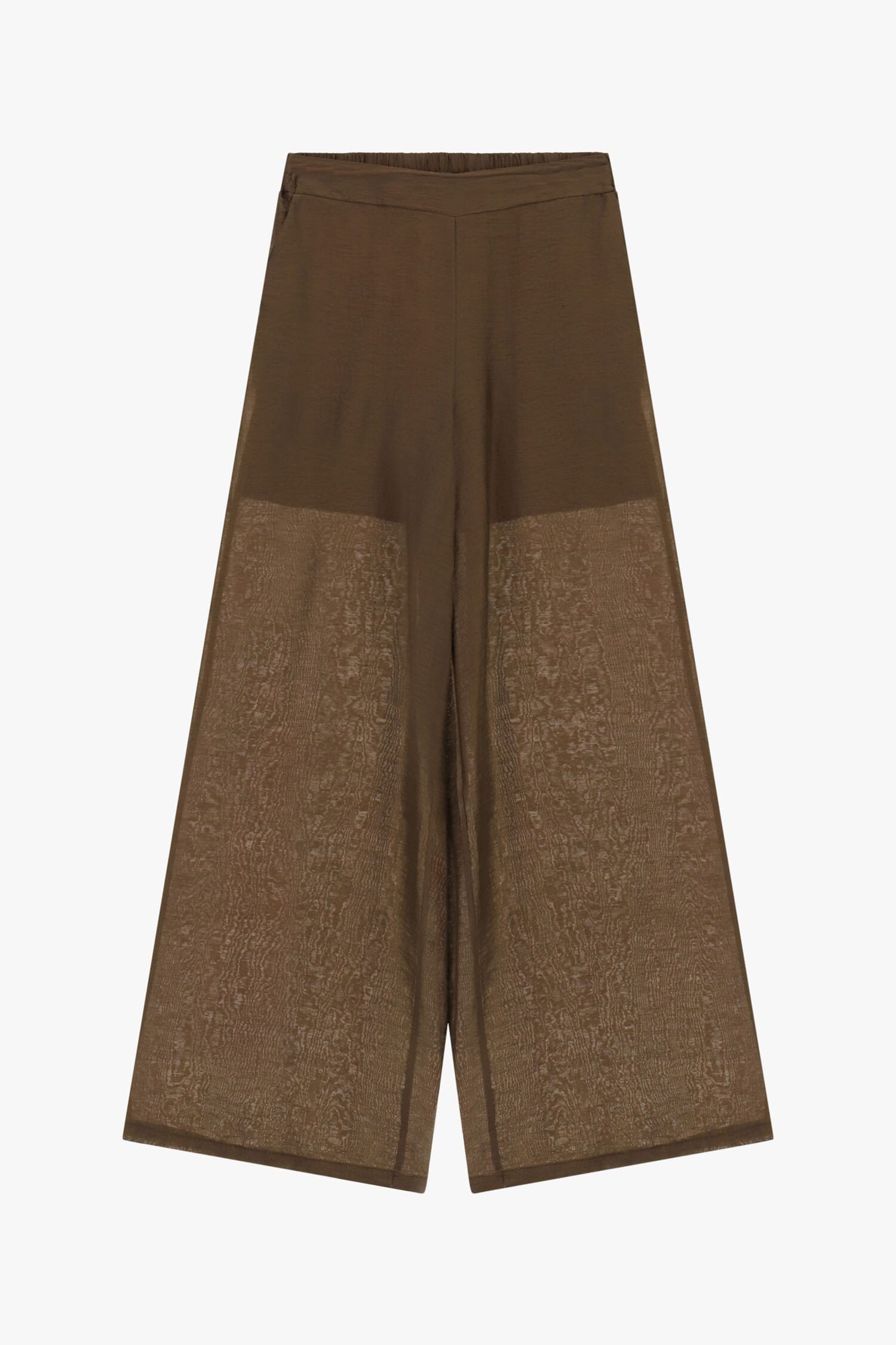 Pantalon large Palace avec taille élastique et Dixie transparent