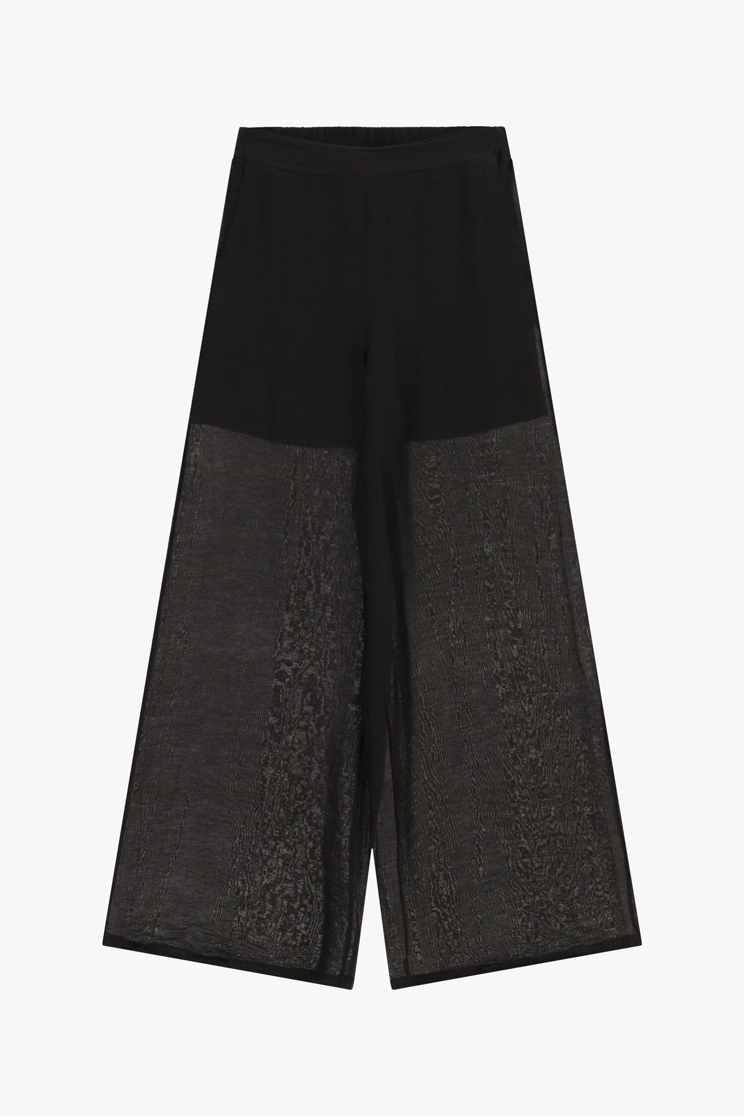 Pantalon large Palace avec taille élastique et Dixie transparent