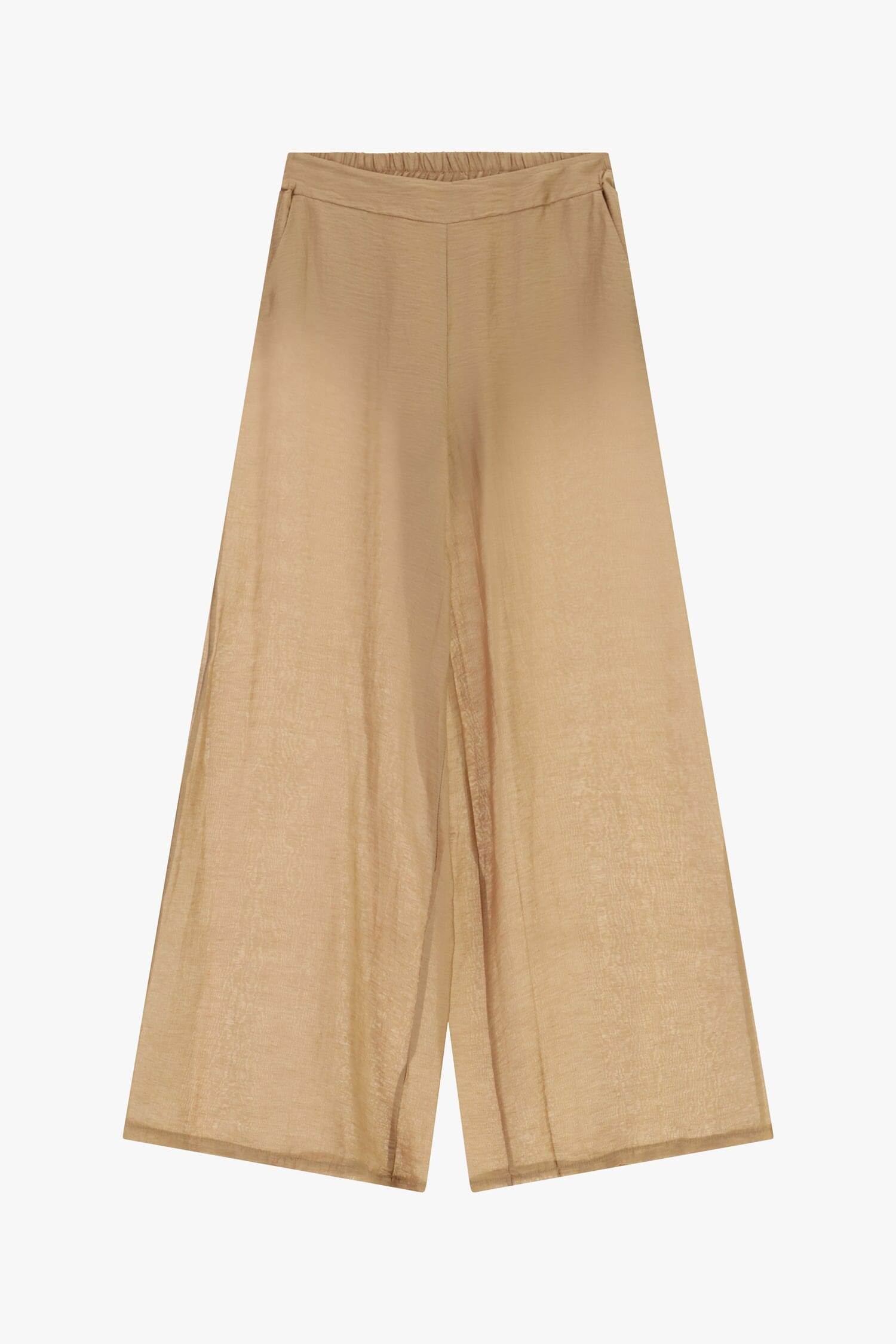 Pantalon large Palace avec taille élastique et Dixie transparent