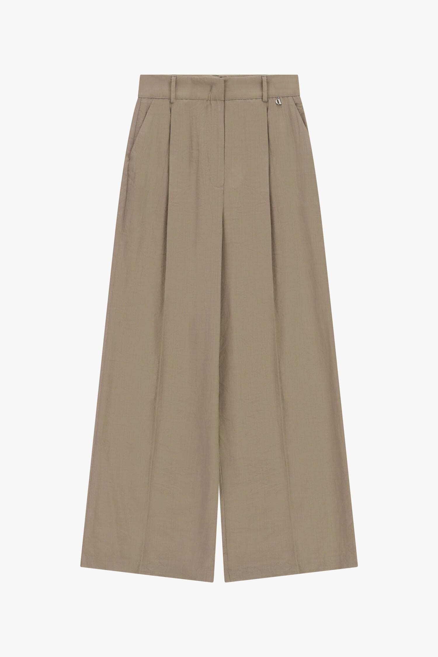 Pantaloni Palazzo Con Pinces E Vita Alta Dixie