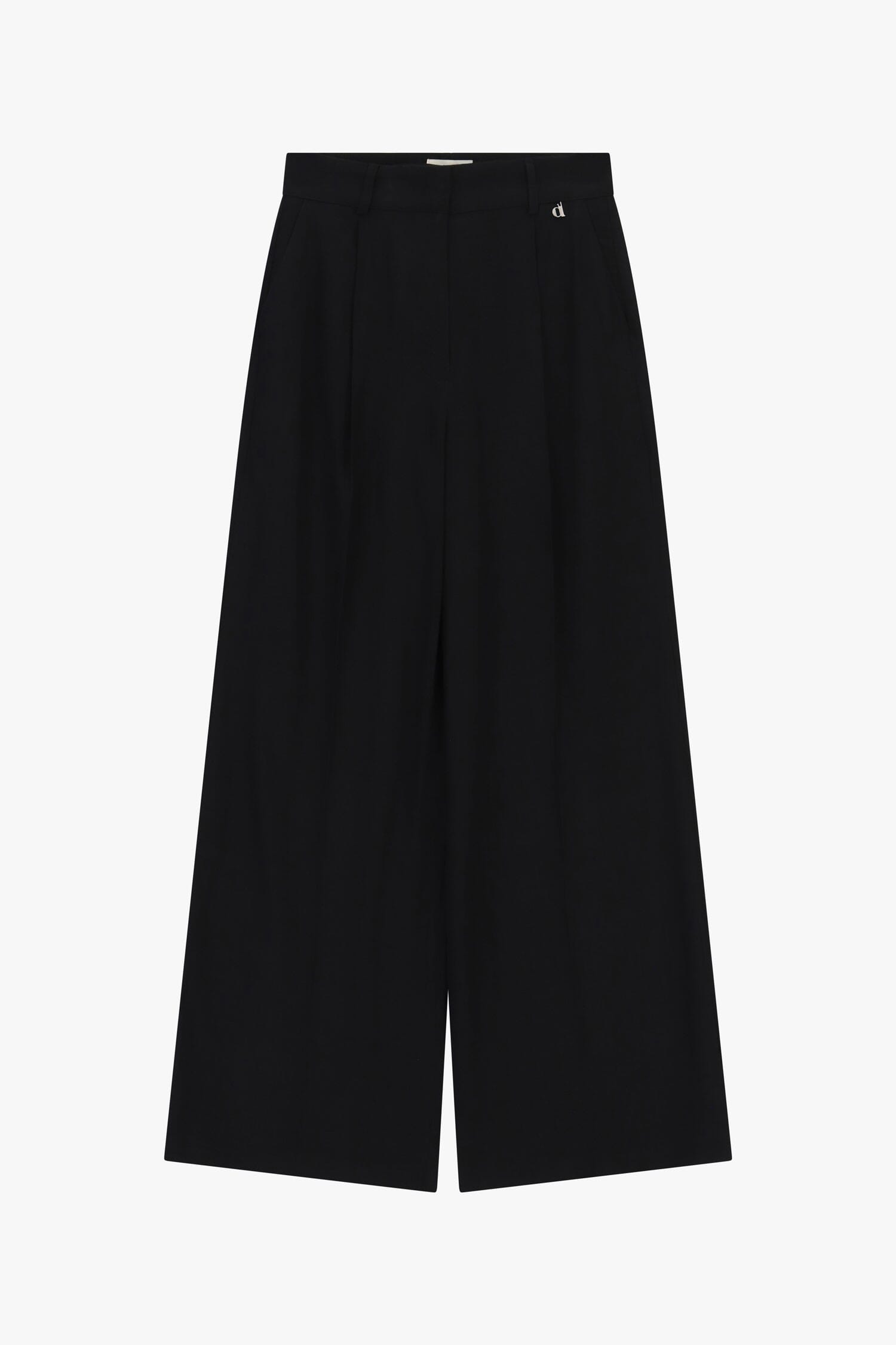 Pantaloni Palazzo Con Pinces E Vita Alta Dixie