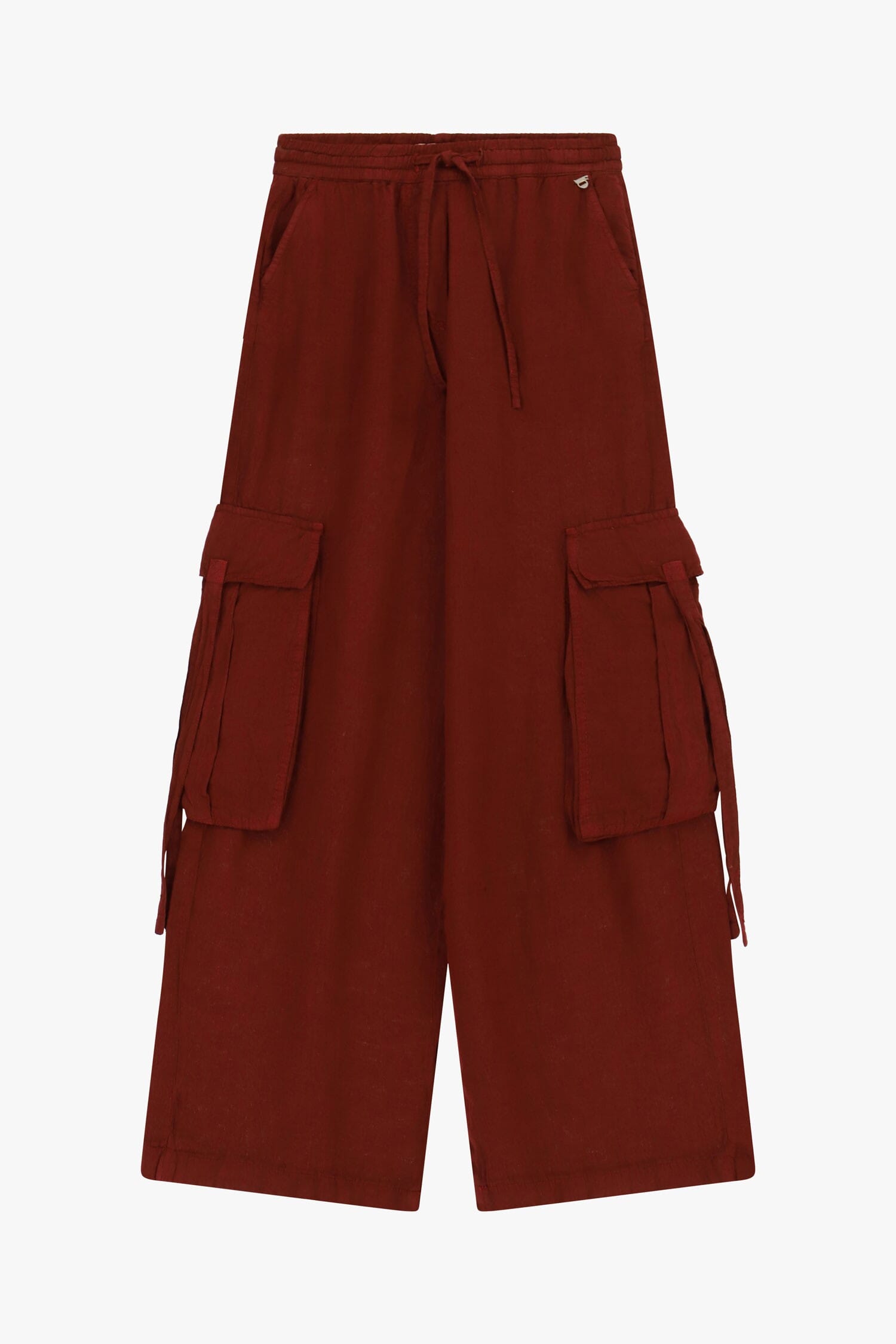 Pantaloni Palazzo Con Tasche Cargo Laterali E Coulisse Dixie