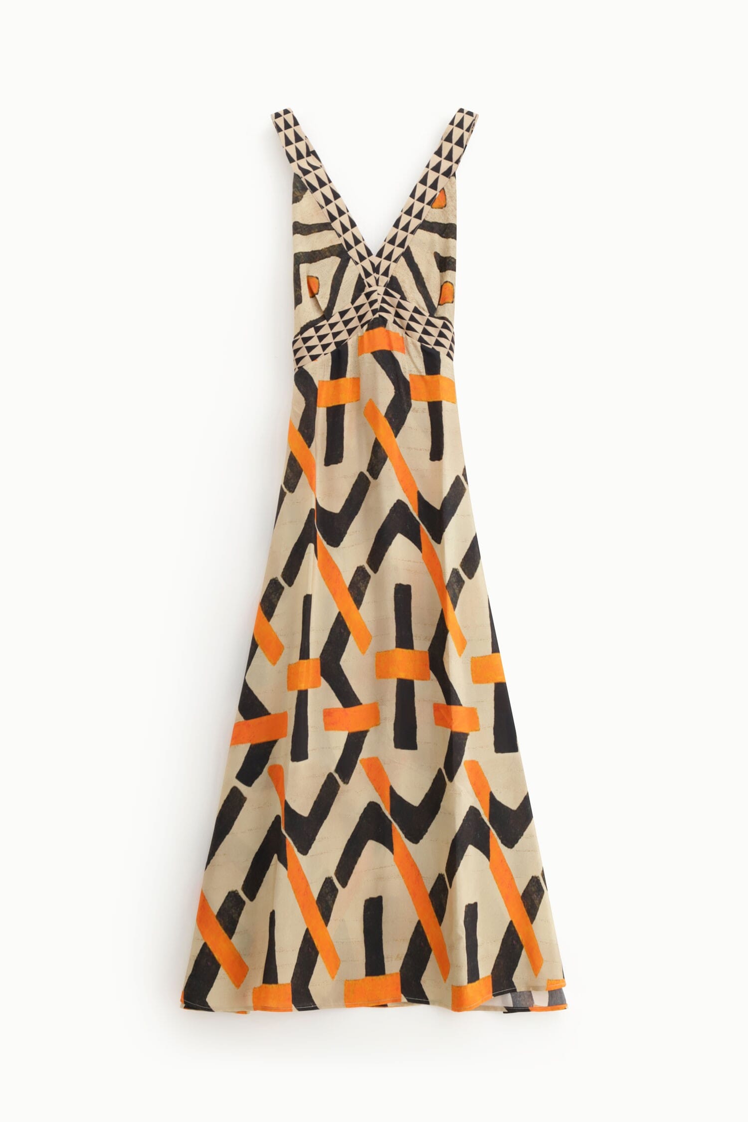 Robe longue à motif géométrique Dixie