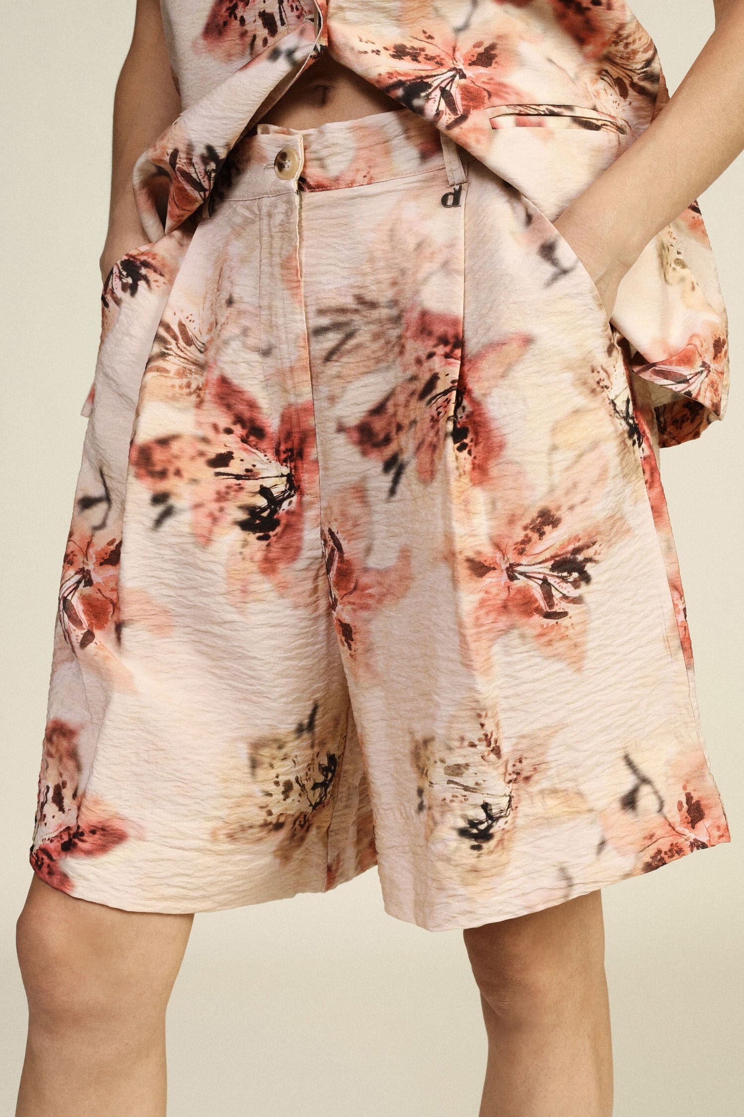 Shorts Regular-Fit A Vita Alta Con Stampa Floreale Dixie