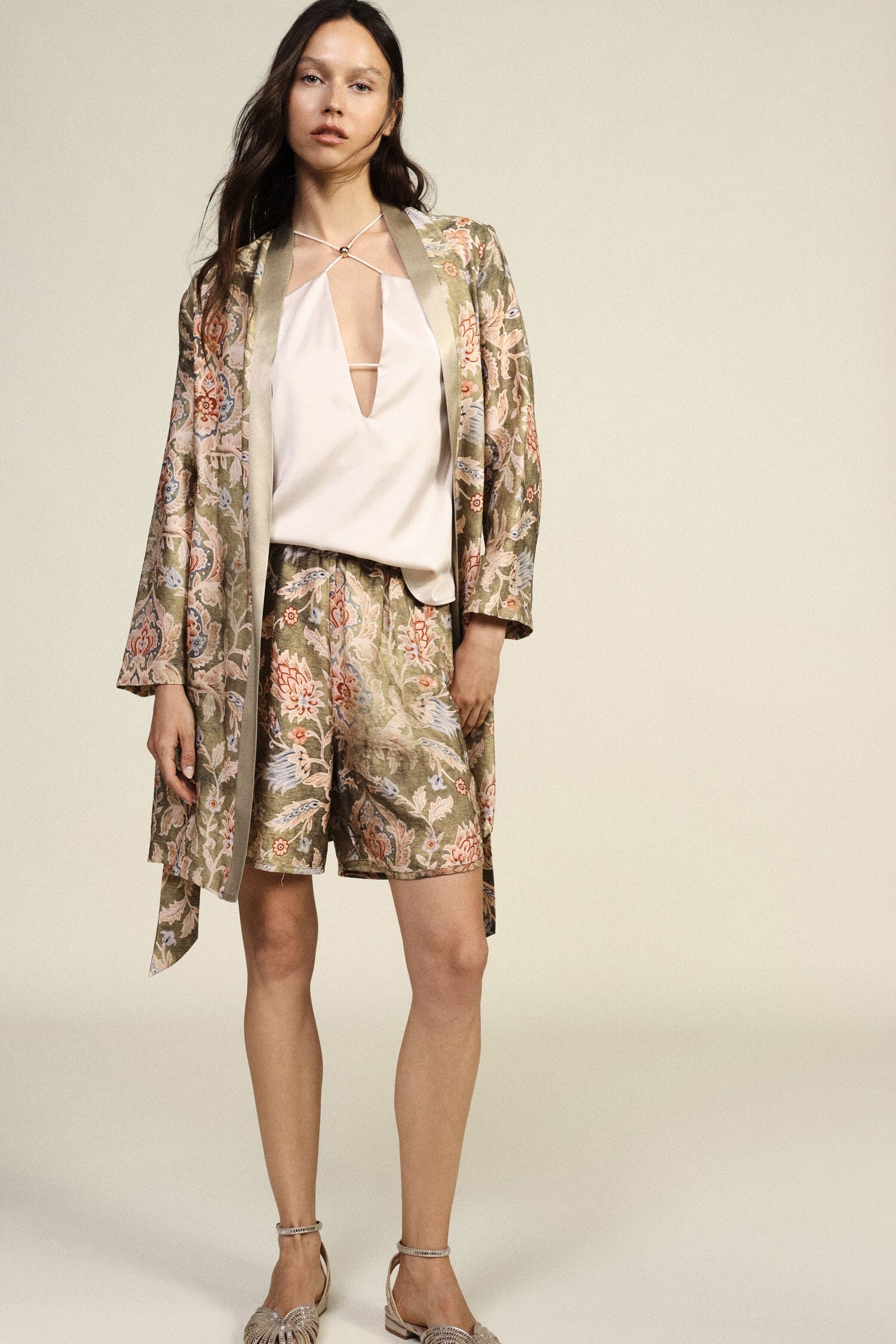 Short à coupe régulière avec imprimé floral extensible Dixie