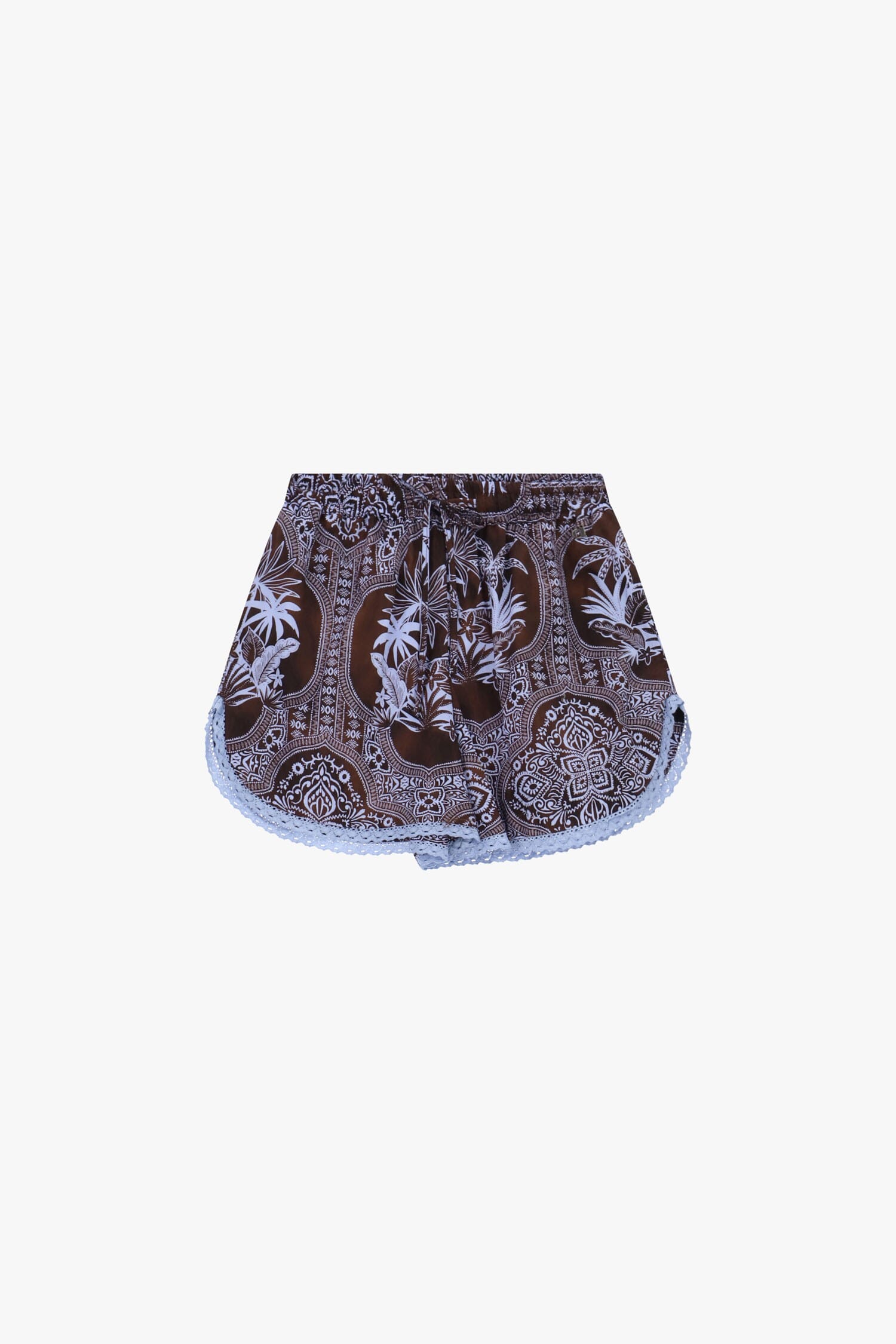 Shorts Fantasia Etnica Con Bordo In Pizzo Dixie