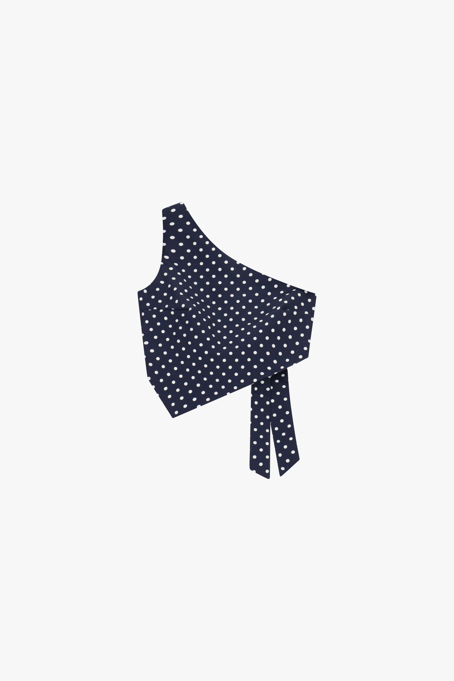 Dixie Asymmetrical Polka Dot Top With Side Knot
