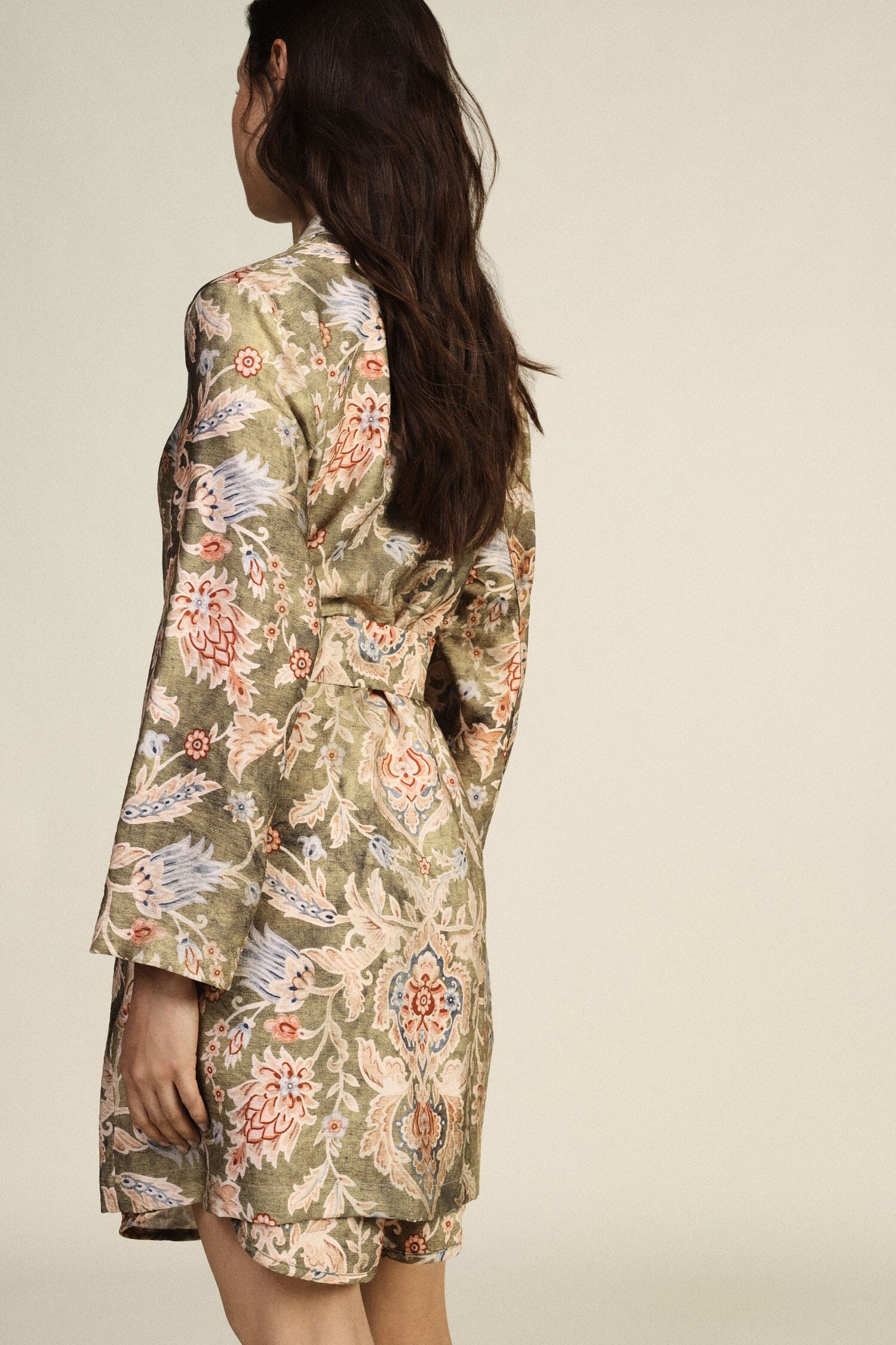 Doudoune fantaisie florale avec ceinture Dixie