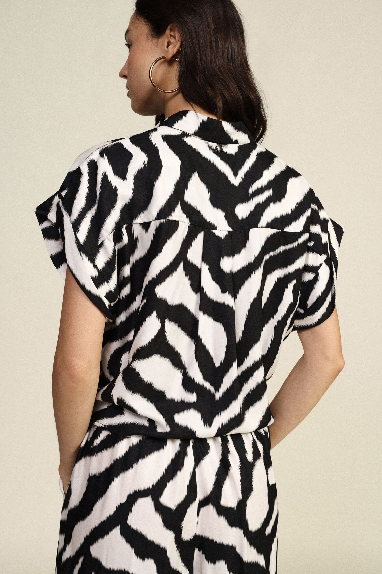 Chemise fantaisie animalière avec nœud sur le devant Dixie