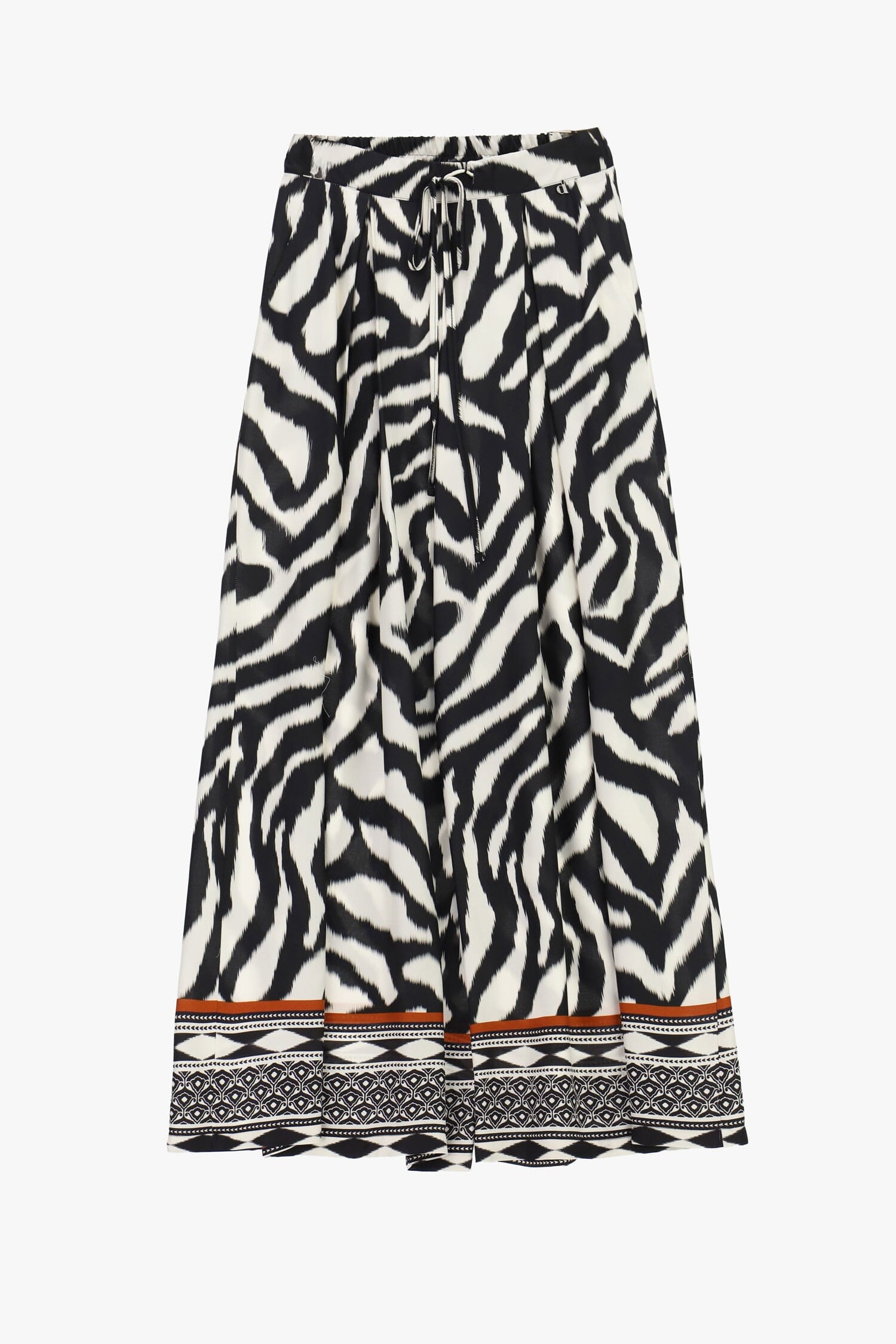 Animalier Print And Geometric Pattern Palazzo Trousers Dixie