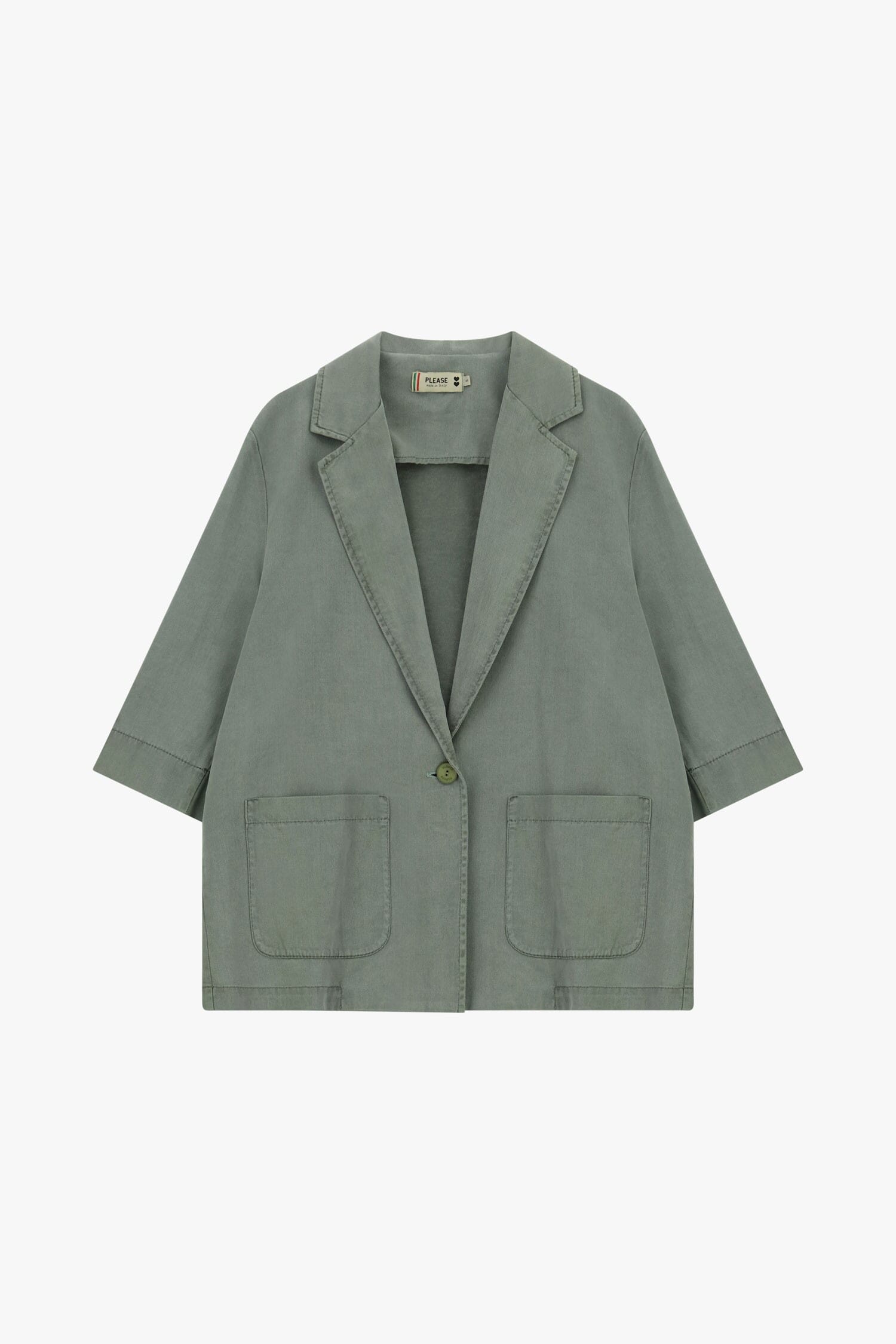 Blazer Over Fit Con Tasche Frontali E Maniche Ampie Please