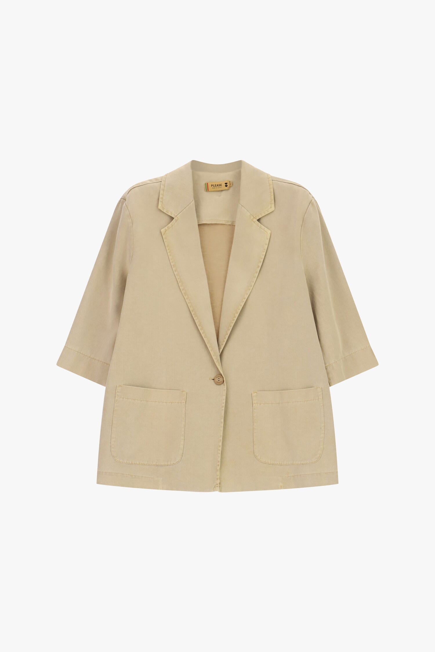 Blazer Over Fit Con Tasche Frontali E Maniche Ampie Please