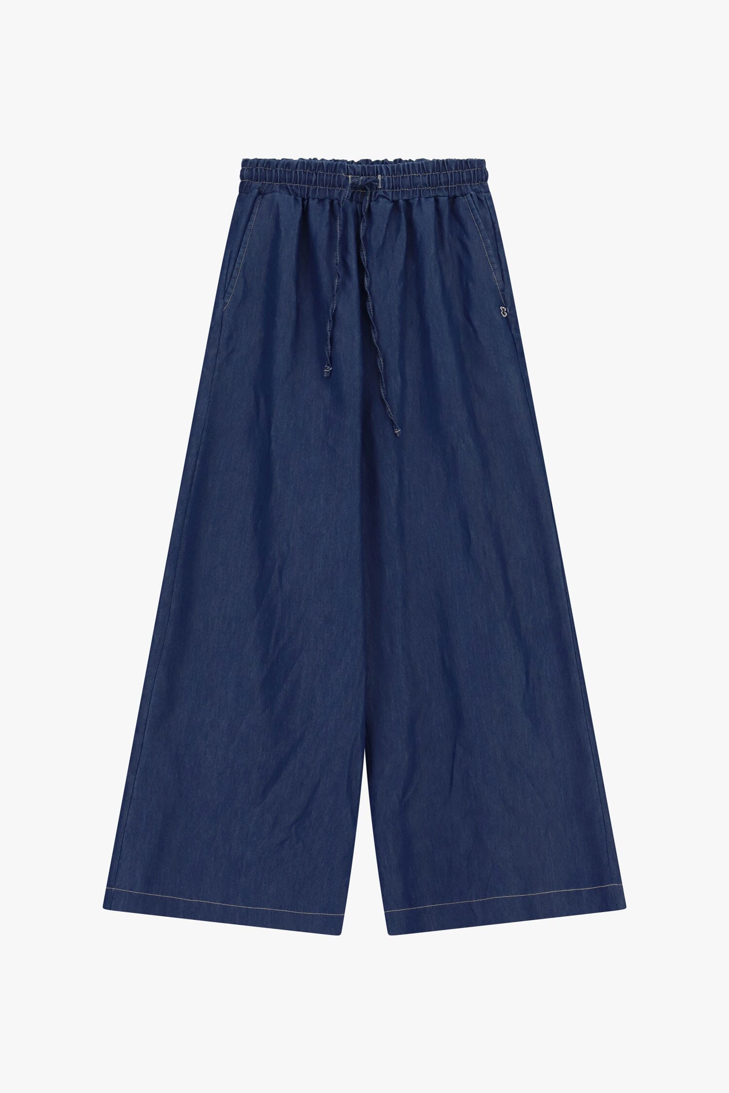 Pantaloni Palazzo Vita Elasticizzata Con Coulisse Please