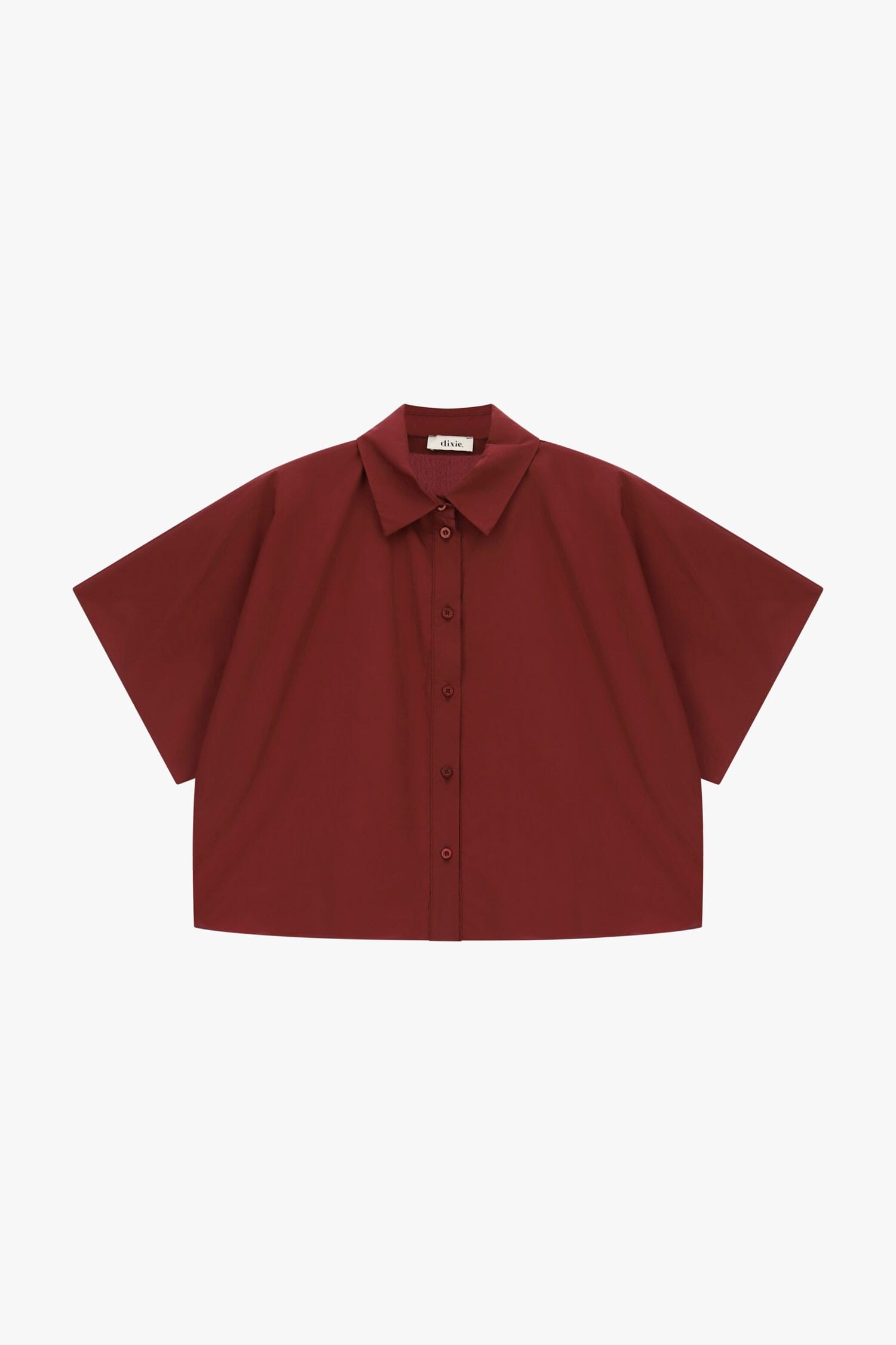 Camicia Cropped Maniche Corte Taglio Boxy Dixie