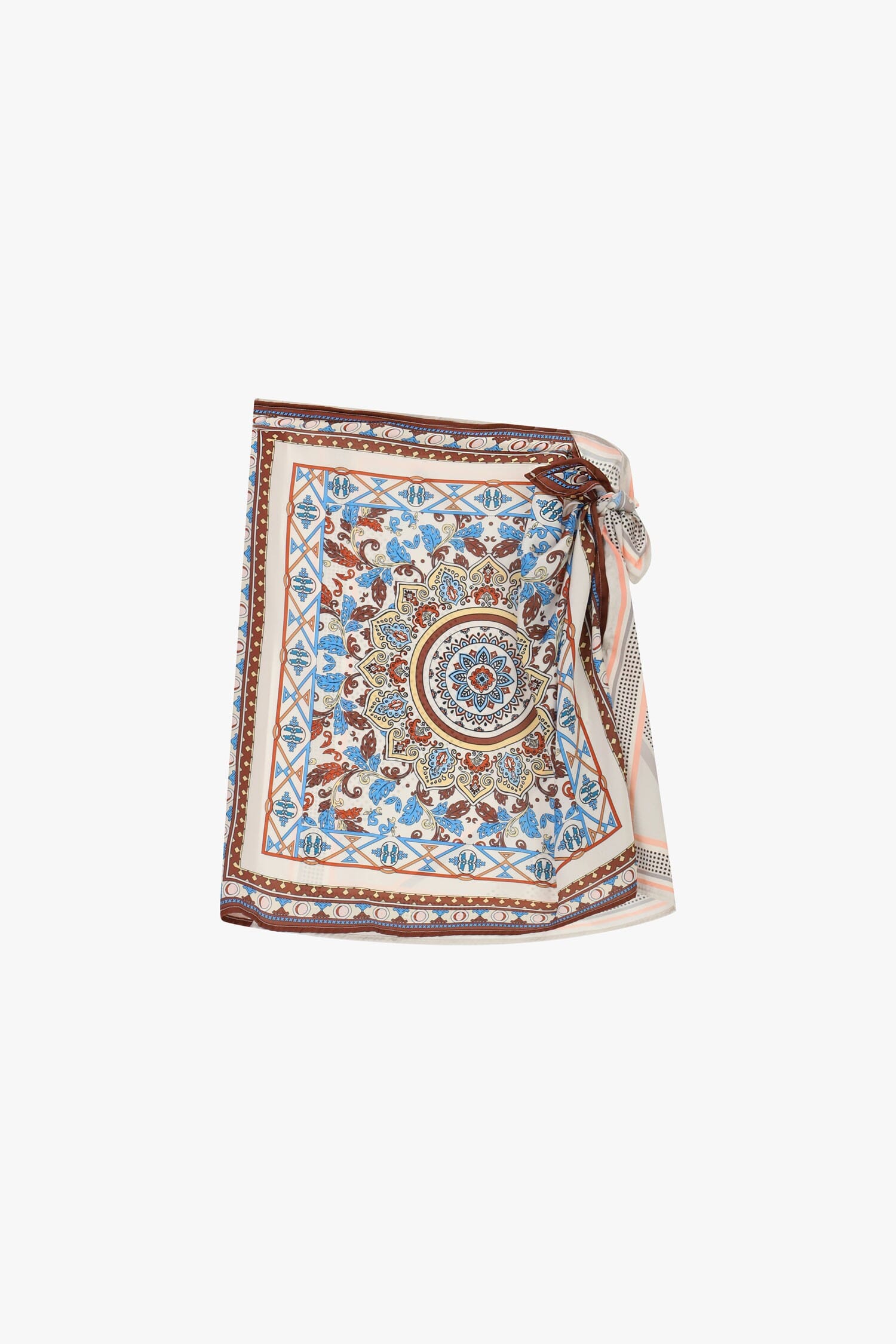Jupe courte plissée à imprimé foulard « Dixie »