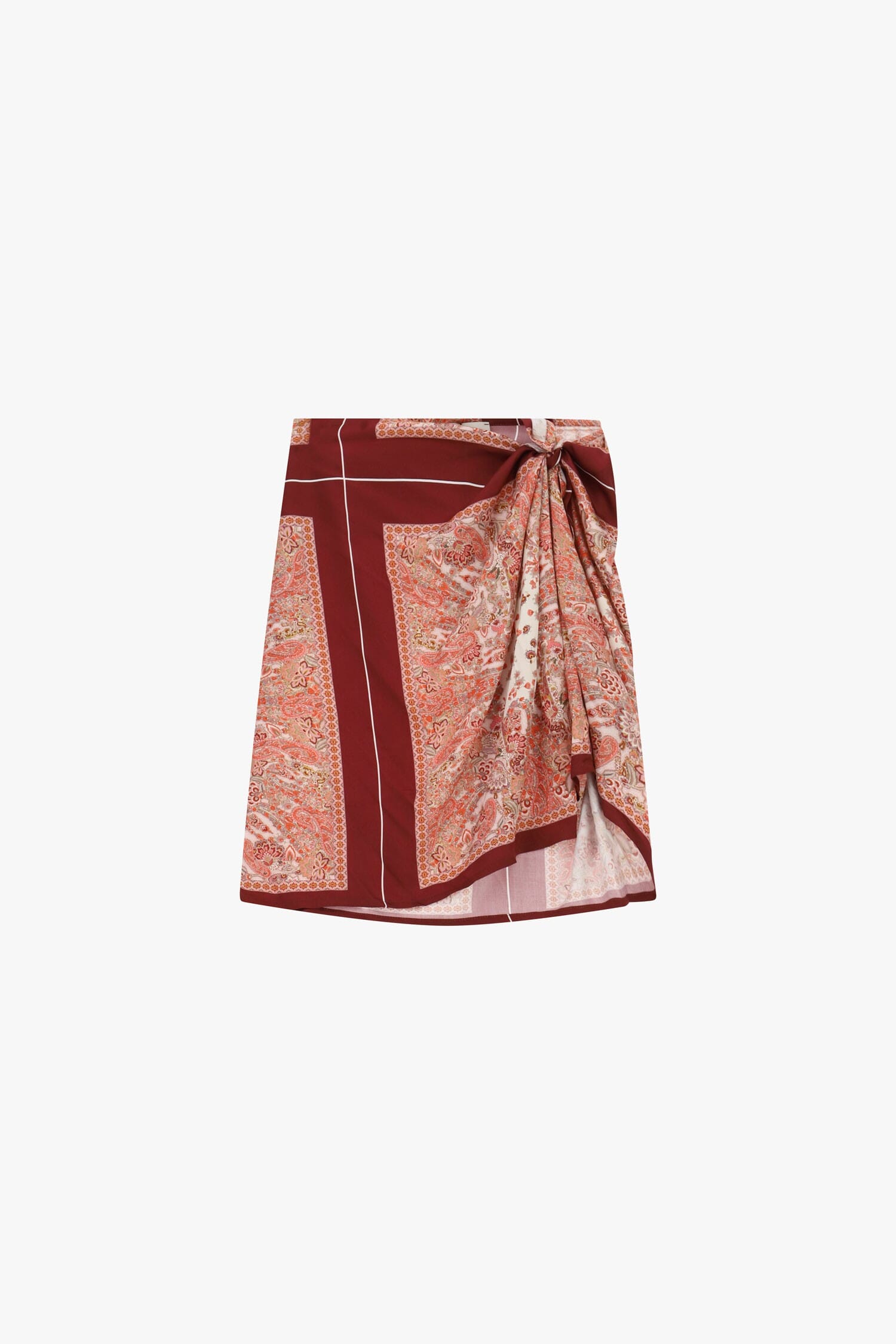 Gonna Corta Fantasia Paisley Con Nodo Laterale Dixie