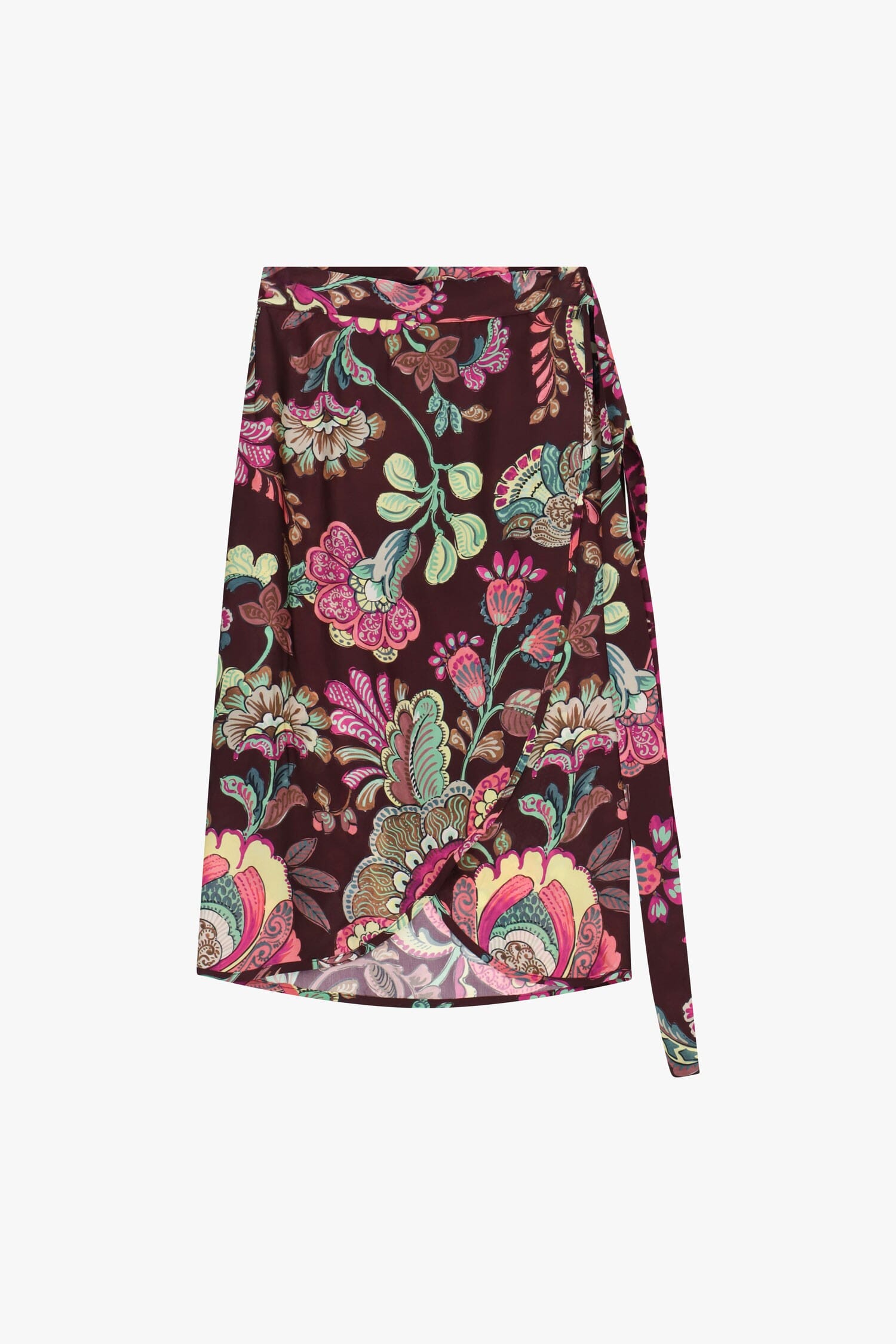 Dixie Mid-Length Floral Print Wrap Skirt