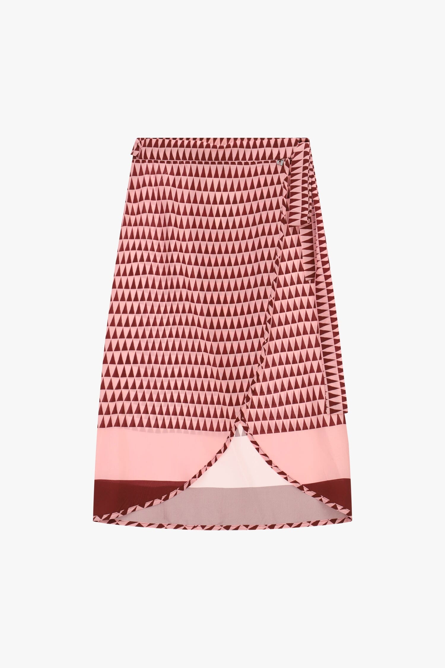 Dixie Midi Wrap Skirt with Geometric Print
