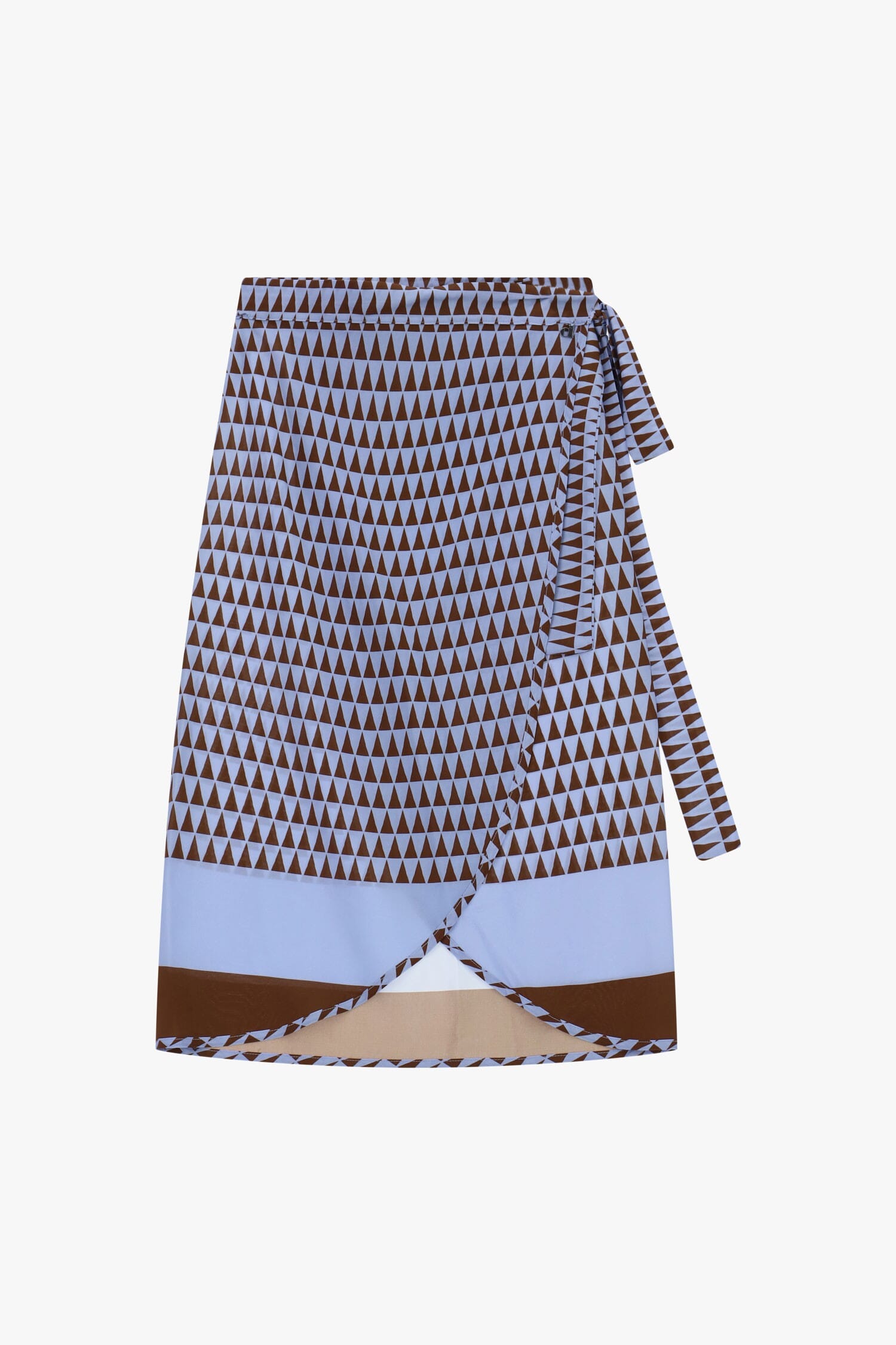 Dixie Midi Wrap Skirt with Geometric Print