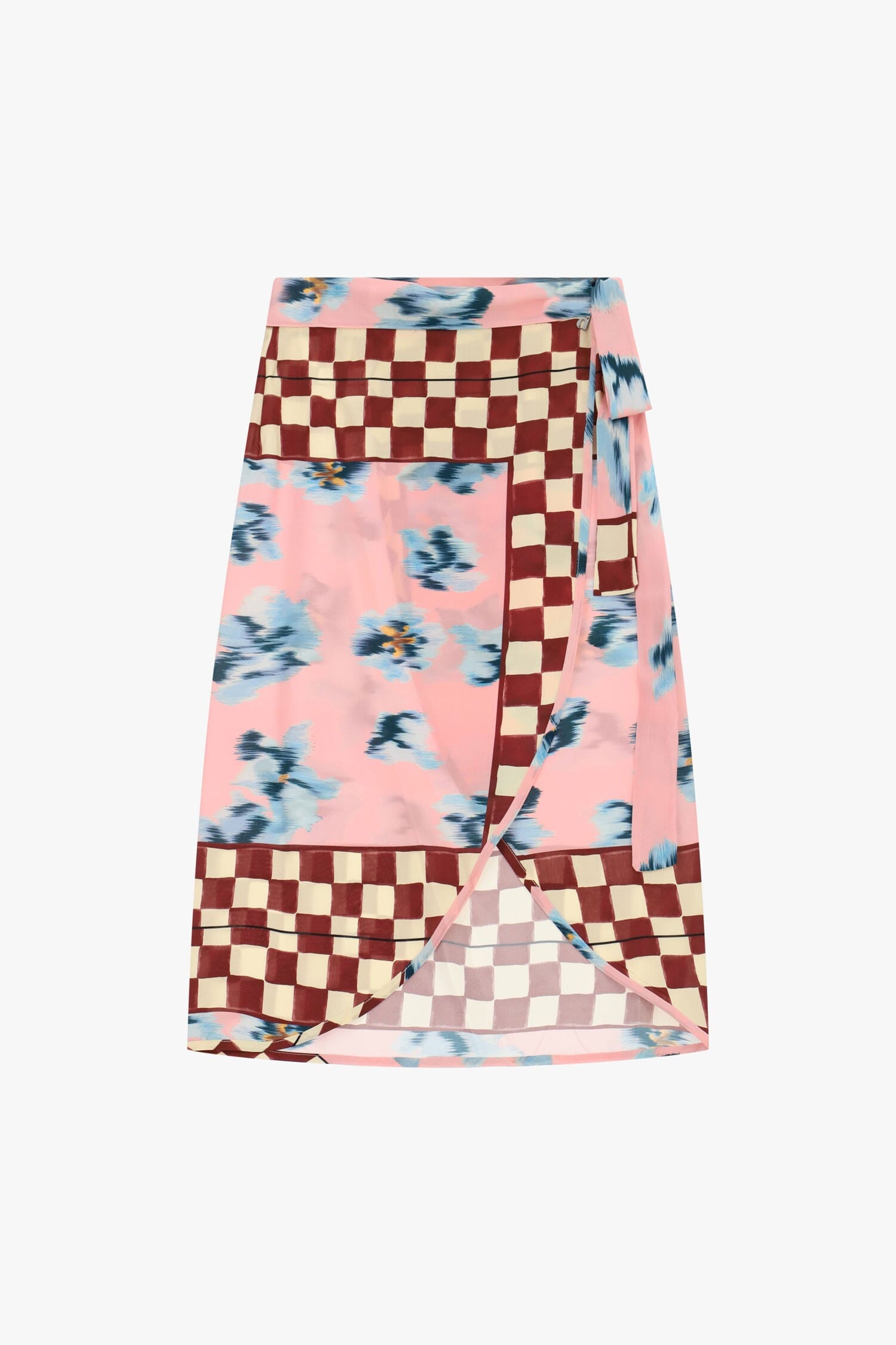 Gonna Midi A Portafoglio Con Fantasia Patchwork Dixie
