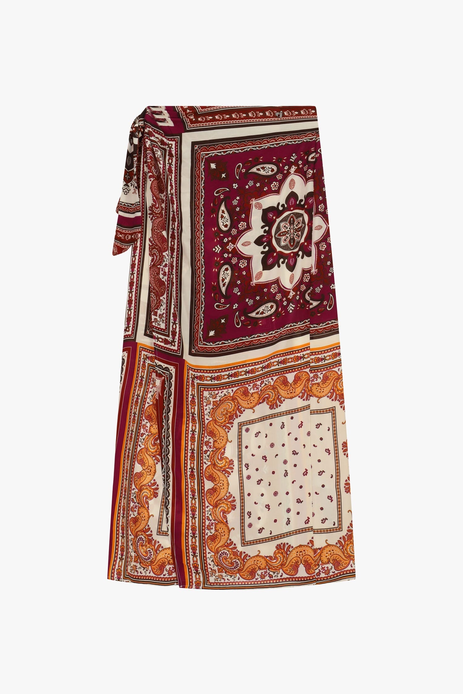 Dixie Bandana-Print Wrap-Around Midi Skirt