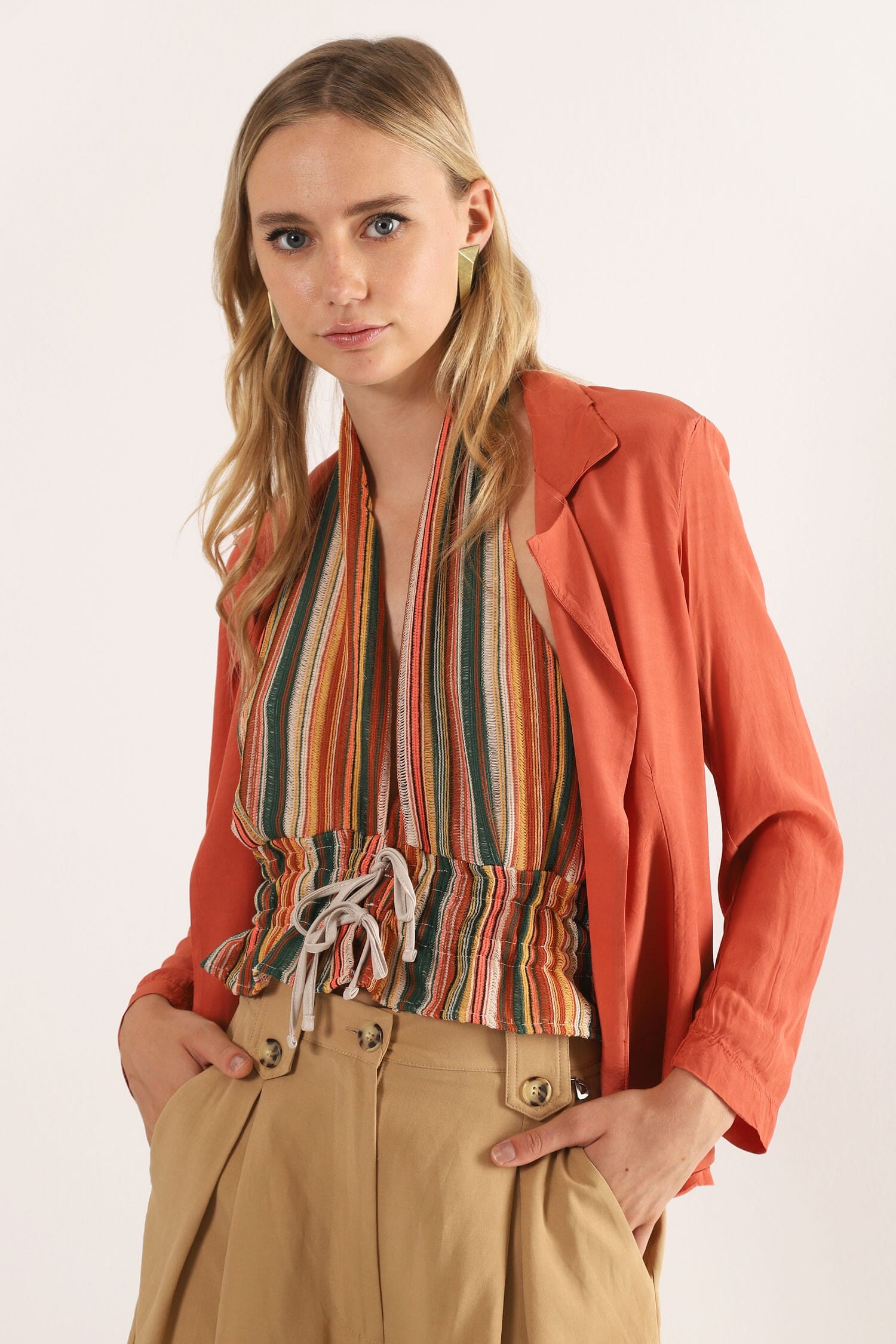 Giacca Fluida Con Revers Classici Dixie