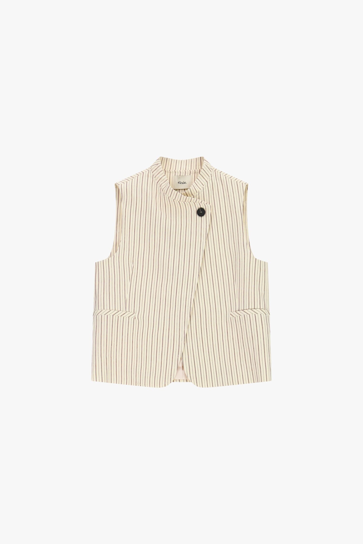 Gilet Senza Maniche Fantasia A Righe Con Tasche Dixie